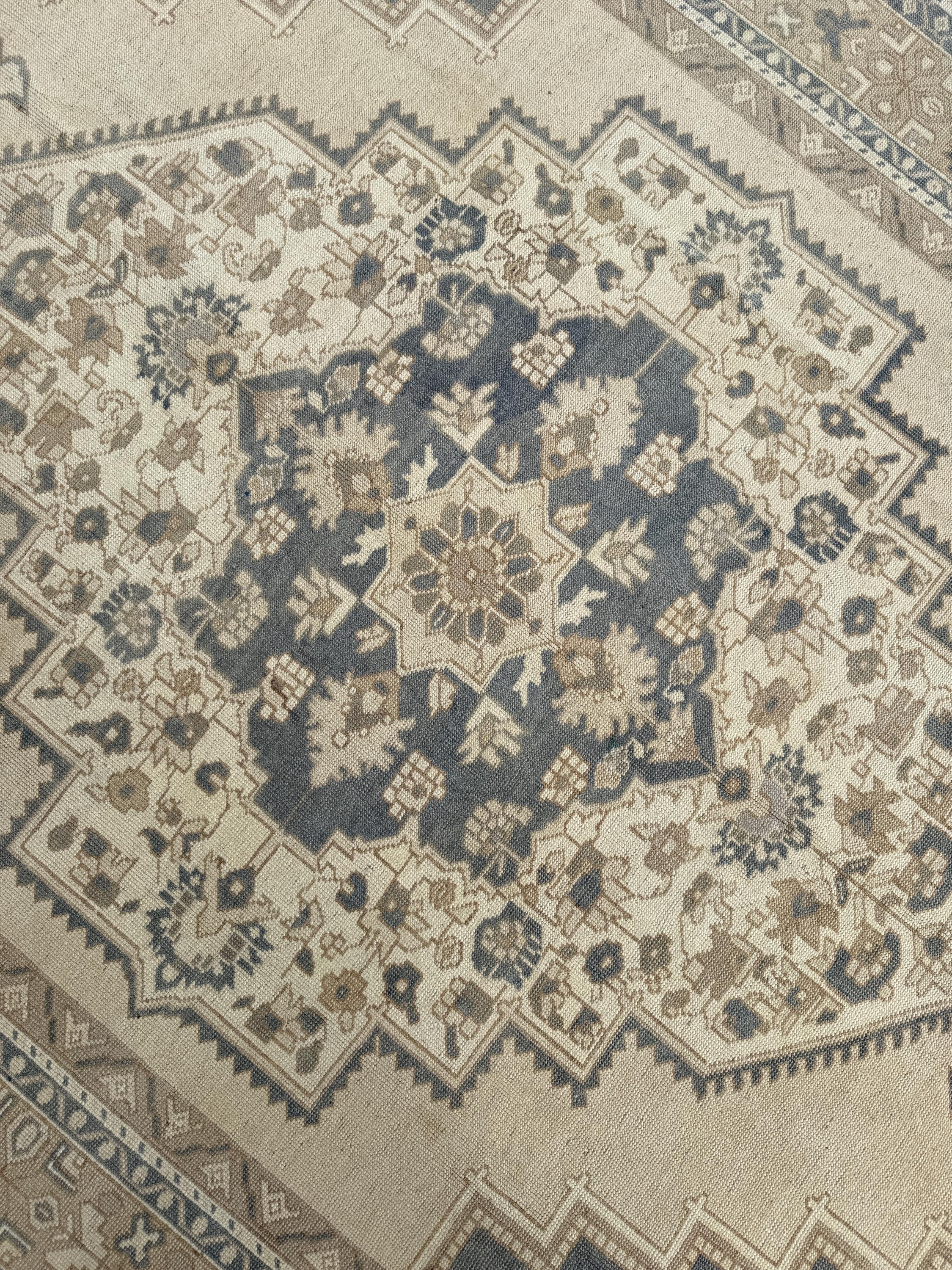 6'8"x11'6" feet Vintage Turkish Anatolian Rug,Blue Color Rug,787