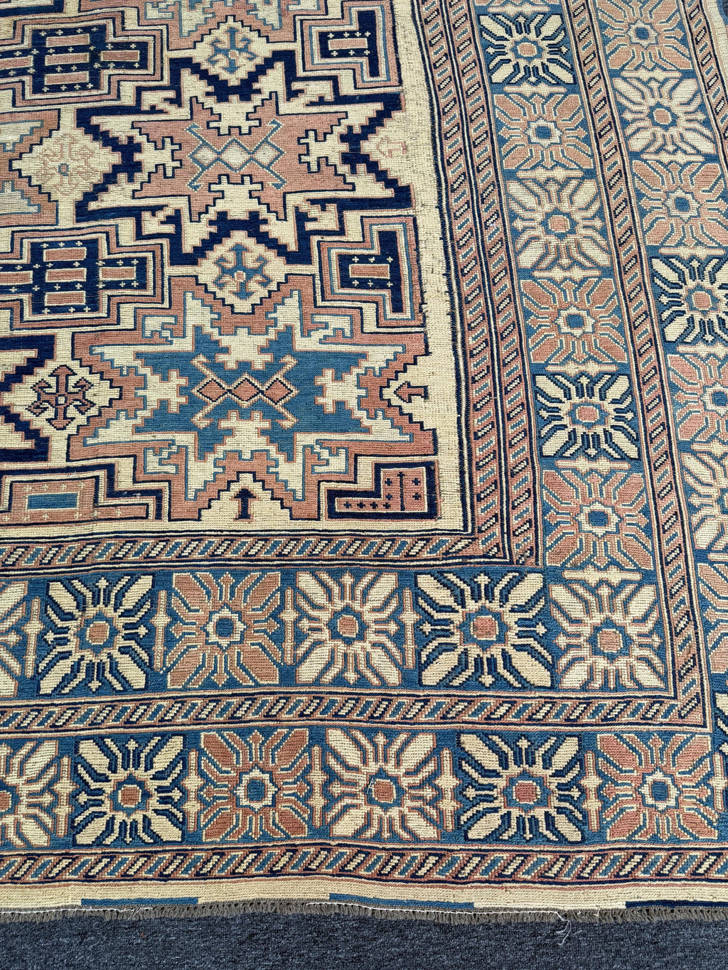 9'6"x12'10" feet Vintage Turkish Anatolian Sumaq Rug,Beige Color Rug,574