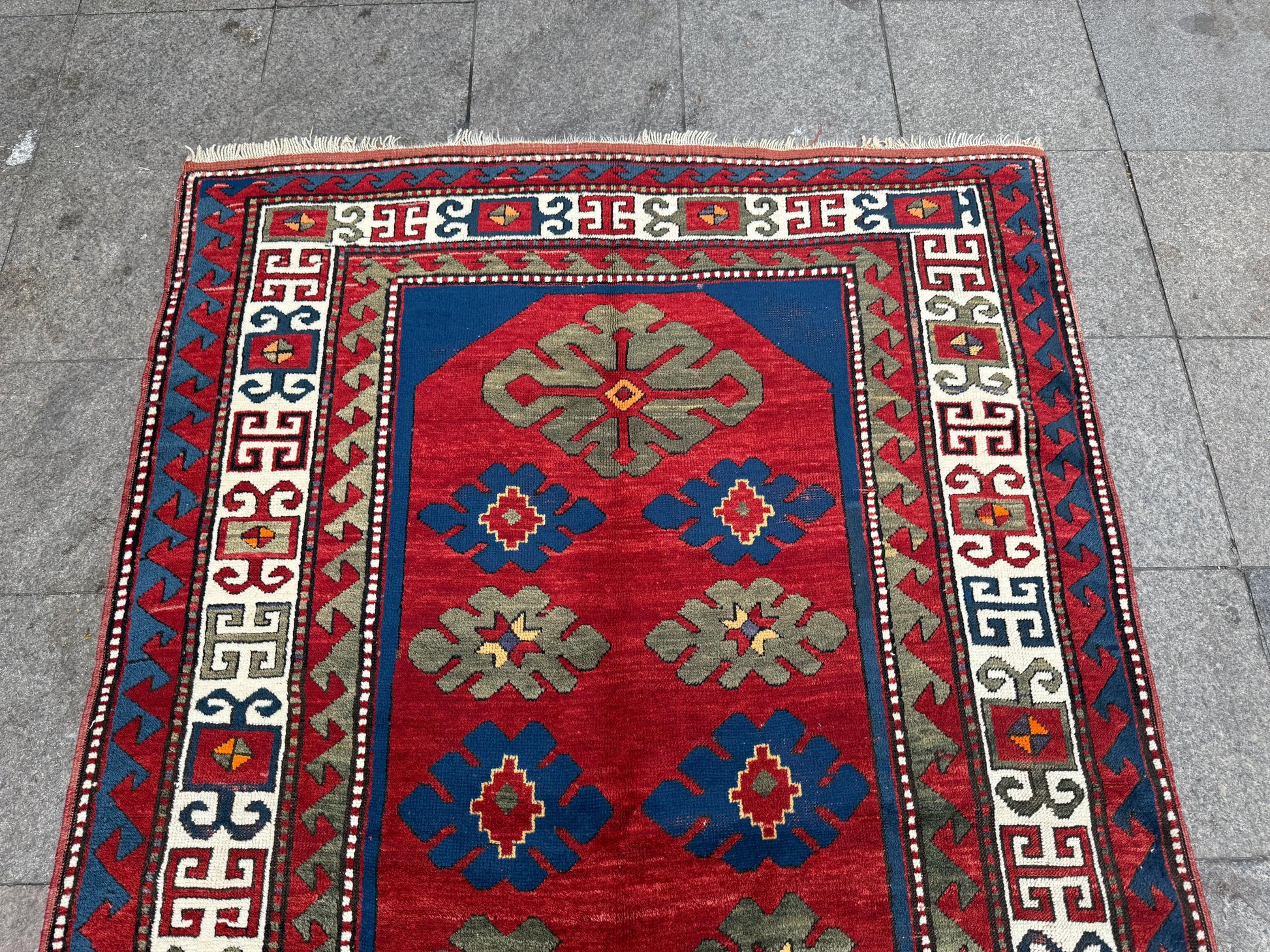 5'x7'11" feet Vintage Turkish Anatolian Rug,Red Color Rug,62