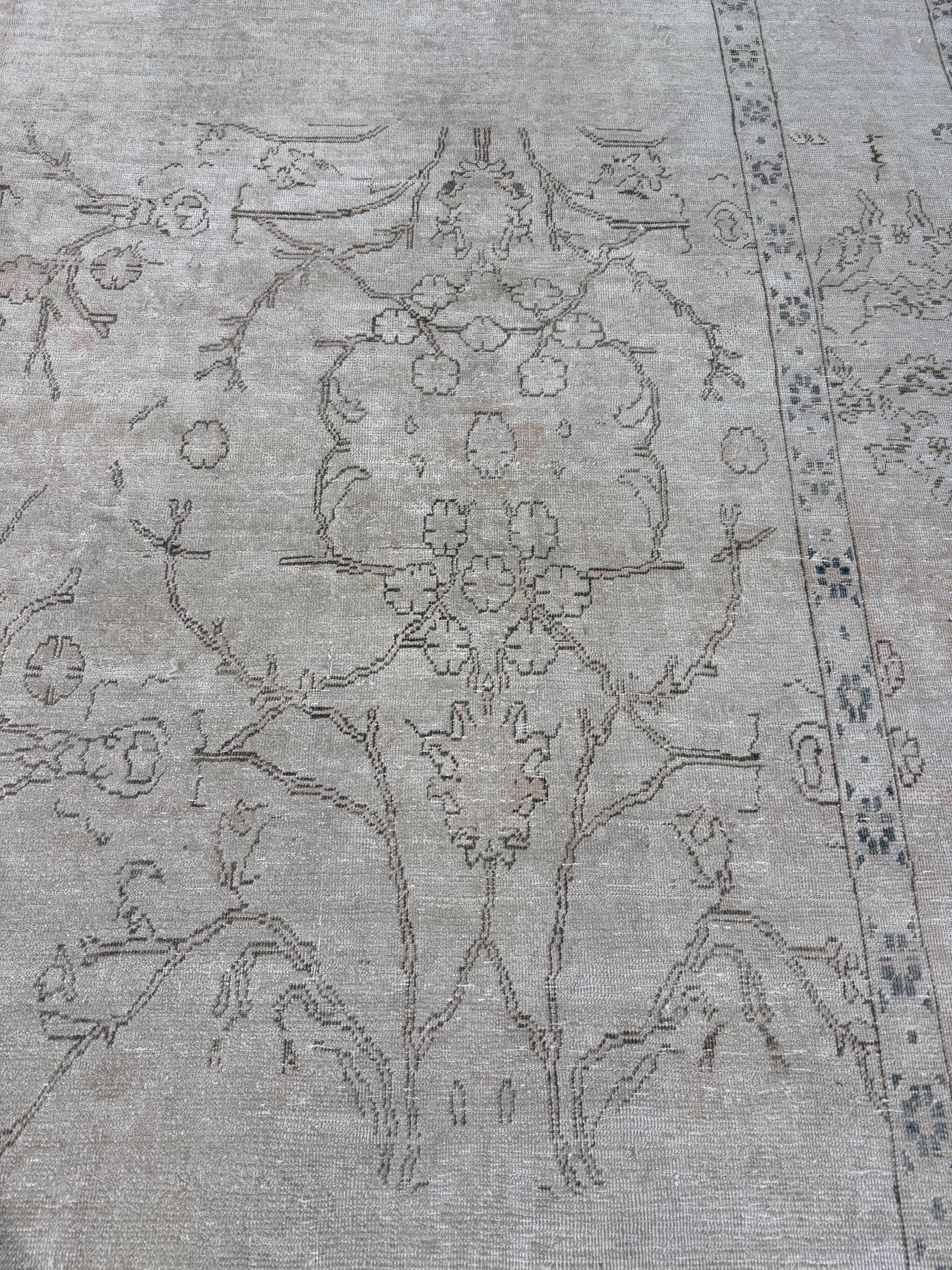 8'x12'3" feet Vintage Turkish Anatolian Rug,Beige Color Rug,23