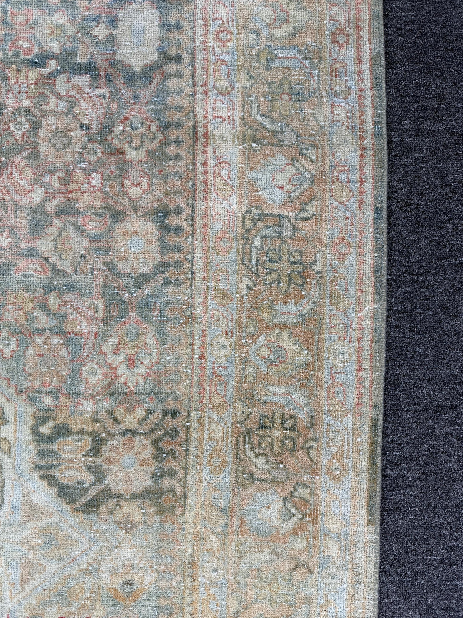 5'2"x12'3" feet Vintage Turkish Anatolian Rug,Blue Color Rug,013