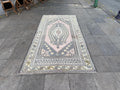4'7"x9' feet Vintage Turkish Anatolian Rug,Pink Rug,917