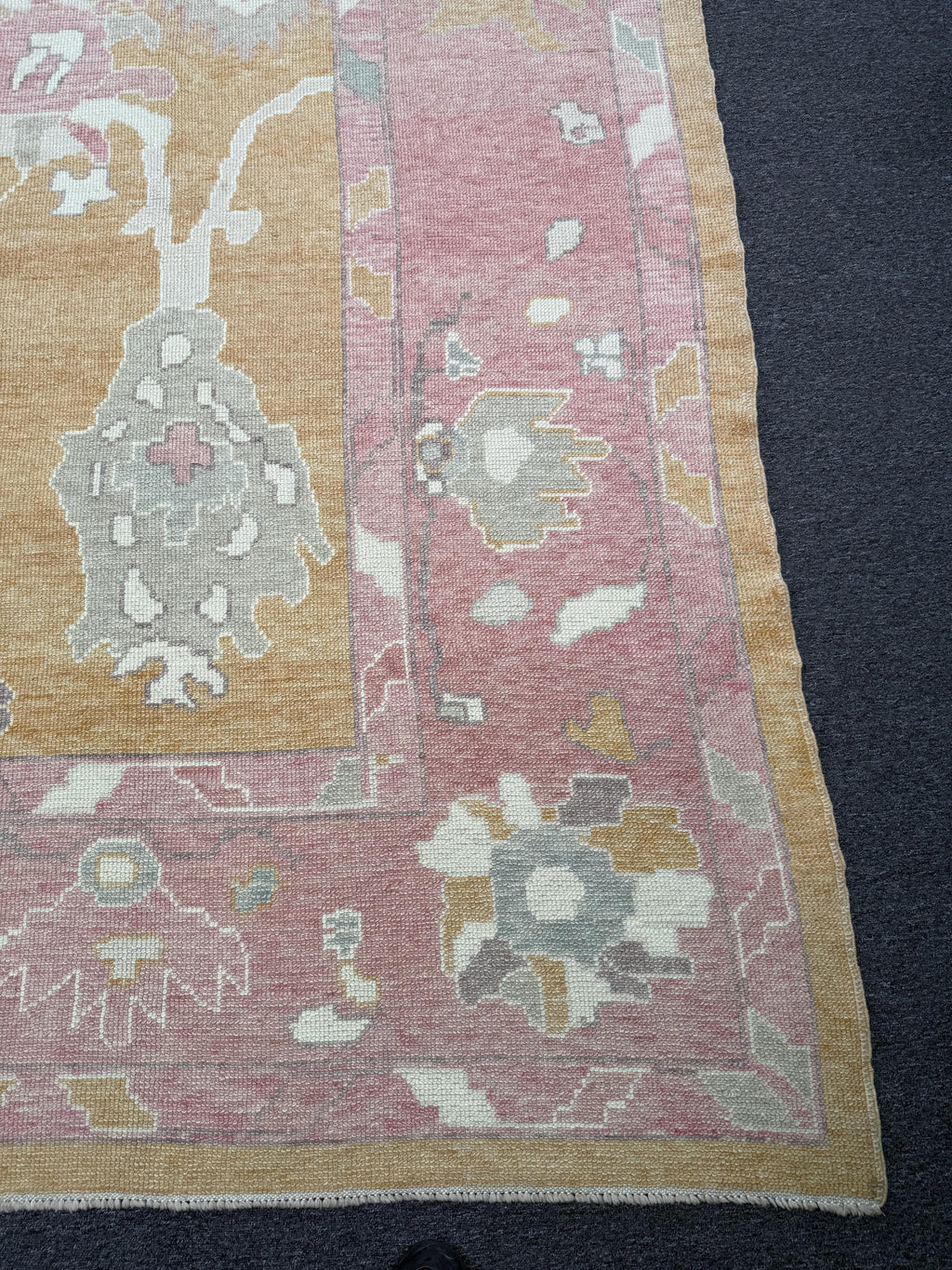 12'x15' feet Turkish Oushak Rug,Yellow Color Rug,075