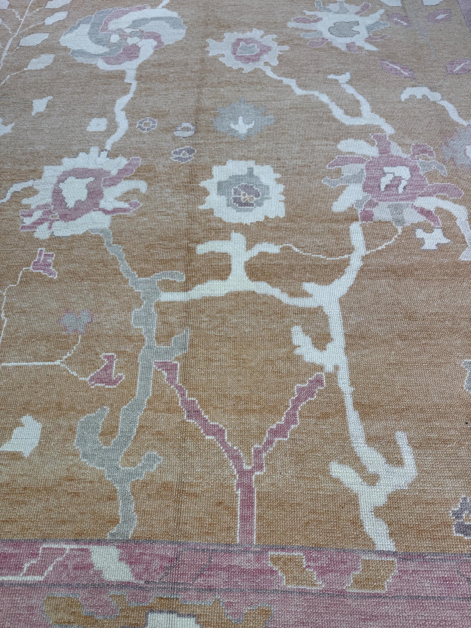 12'x15' feet Turkish Oushak Rug,Yellow Color Rug,075