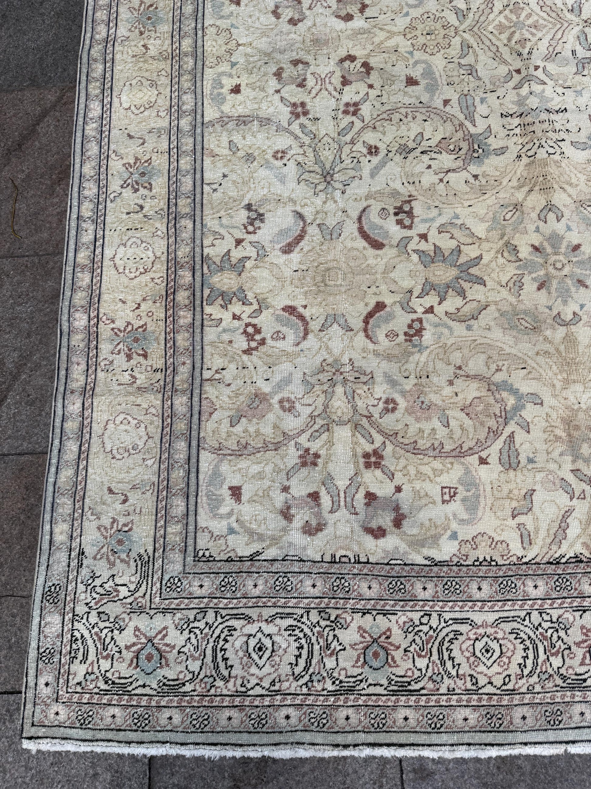 6'4"x9'5" feet Vintage Turkish Anatolian Rug,Beige Color Rug,480