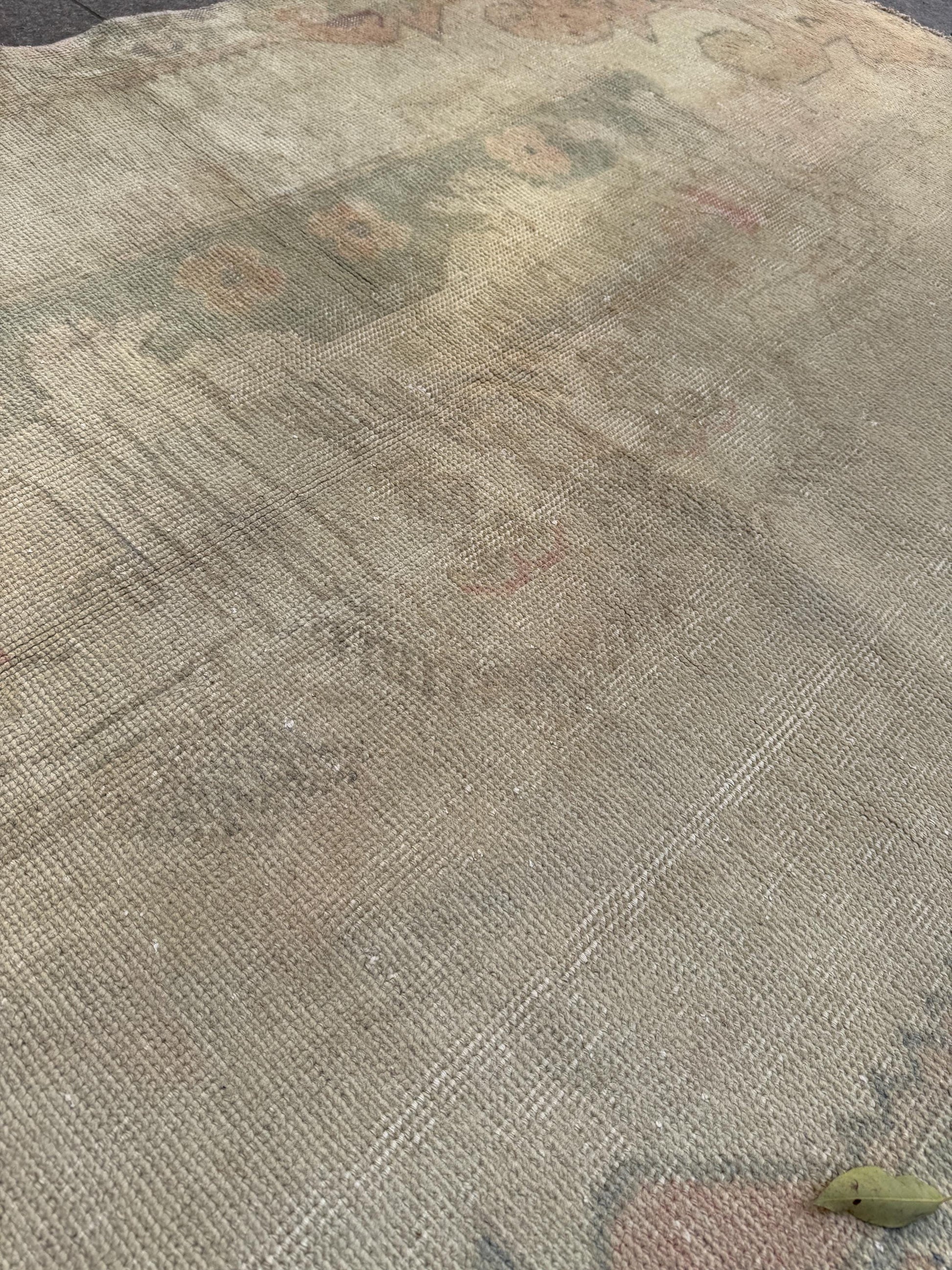 4'5"x7'6" feet Vintage Turkish Anatolian Rug,Beige Lion Rug,268