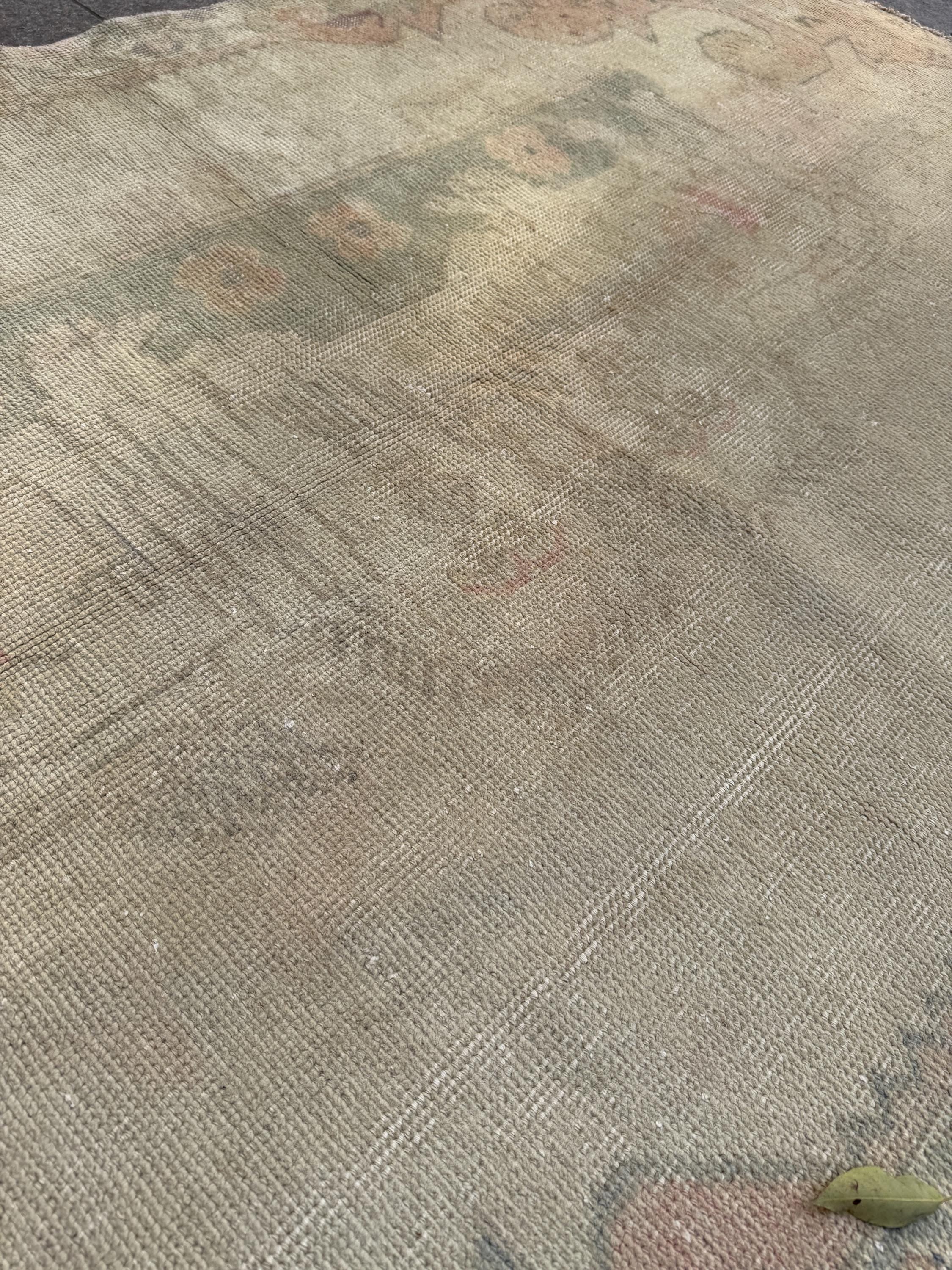 4'5"x7'6" feet Vintage Turkish Anatolian Rug,Beige Lion Rug,268