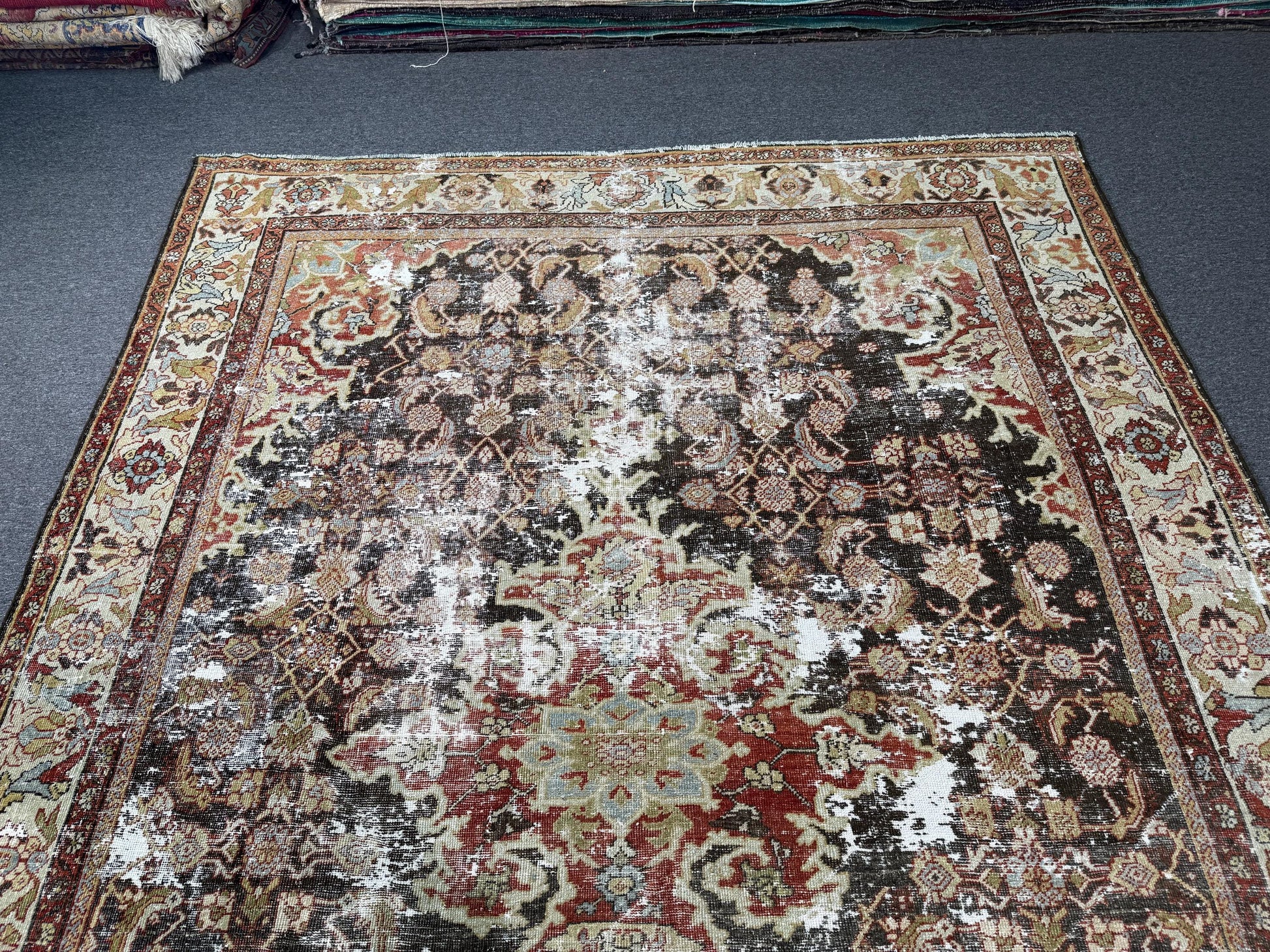 8'3"x11'1" feet Vintage Turkish Anatolian Rug,Natural Color Rug,120