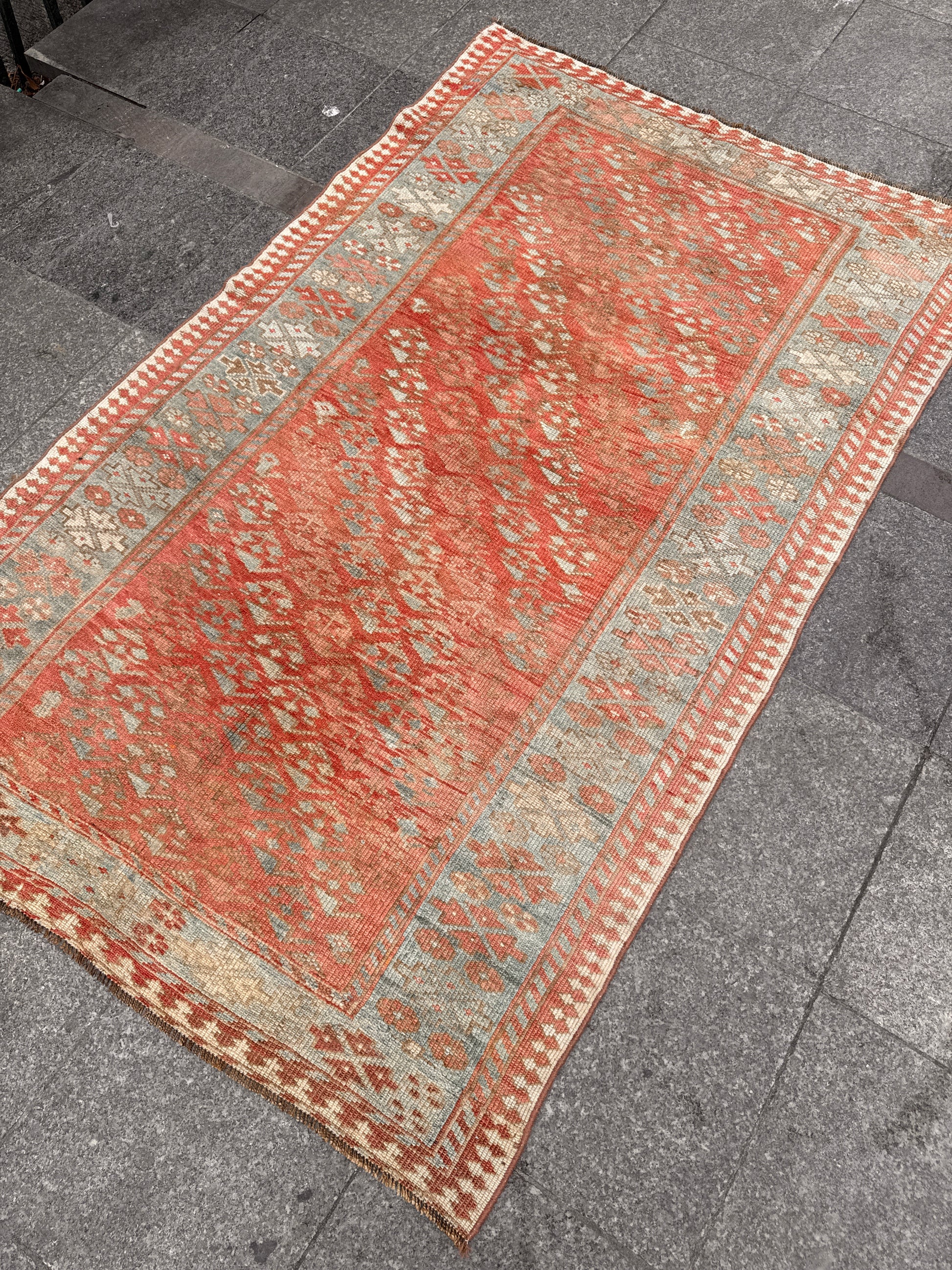 4'3"x7' feet  Vintage Turkish Anatolian Rug,Beige Color Rug,202