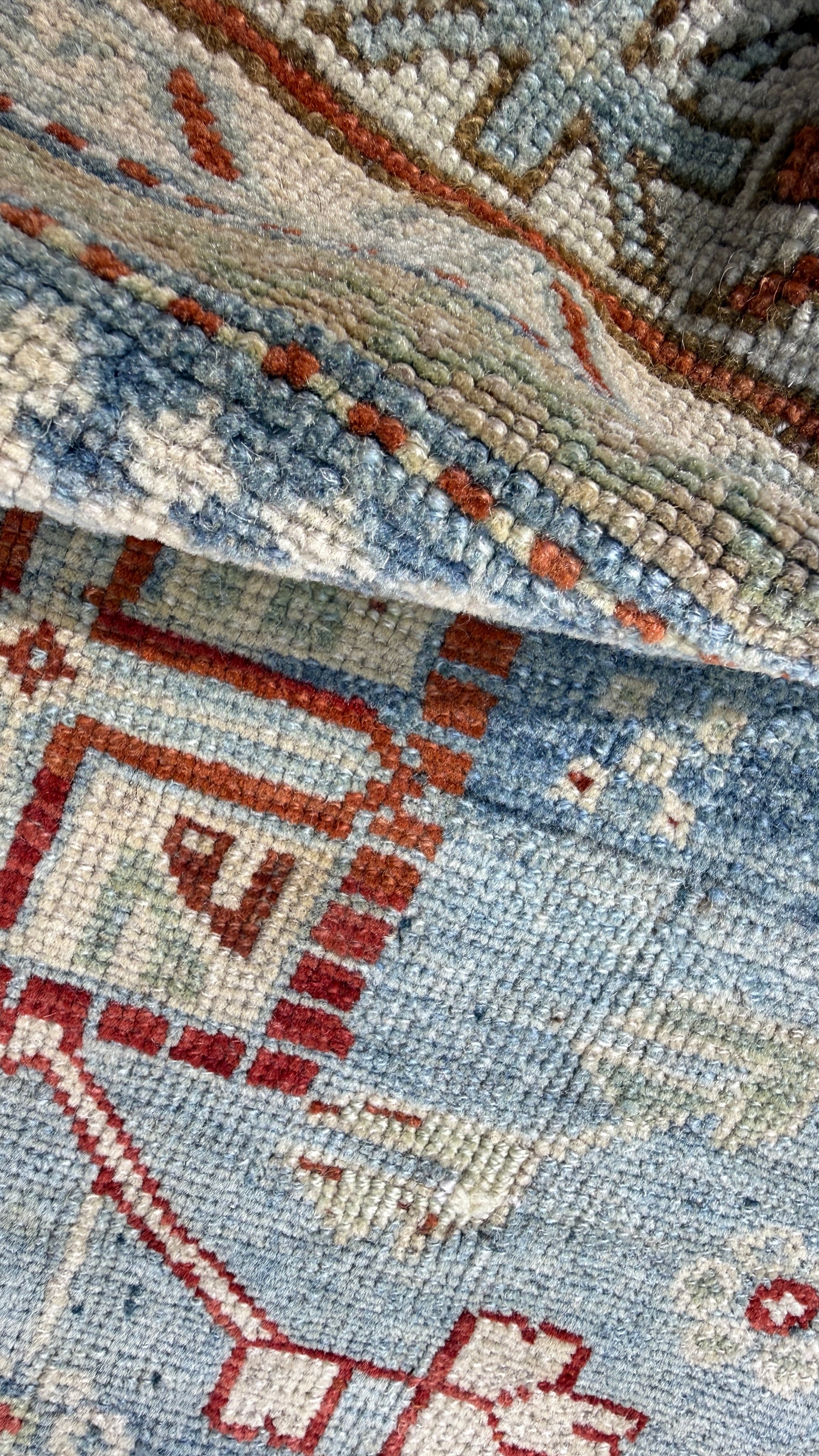 5'6"x12'4" feet  Vintage Turkish Anatolian Rug,Blue Color Rug,204