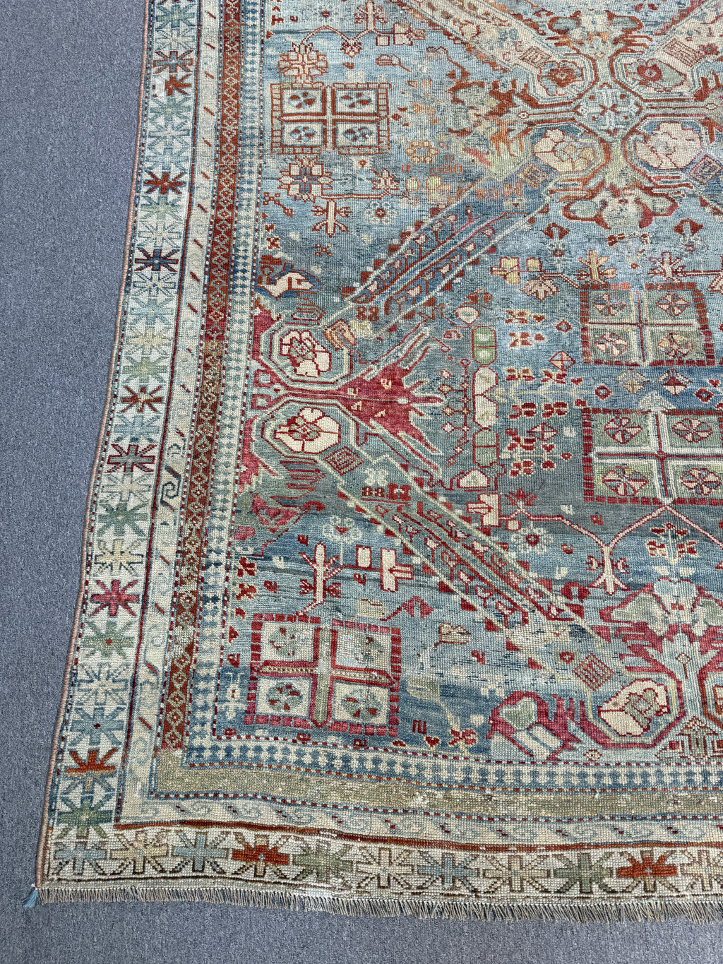 5'6"x12'4" feet  Vintage Turkish Anatolian Rug,Blue Color Rug,204