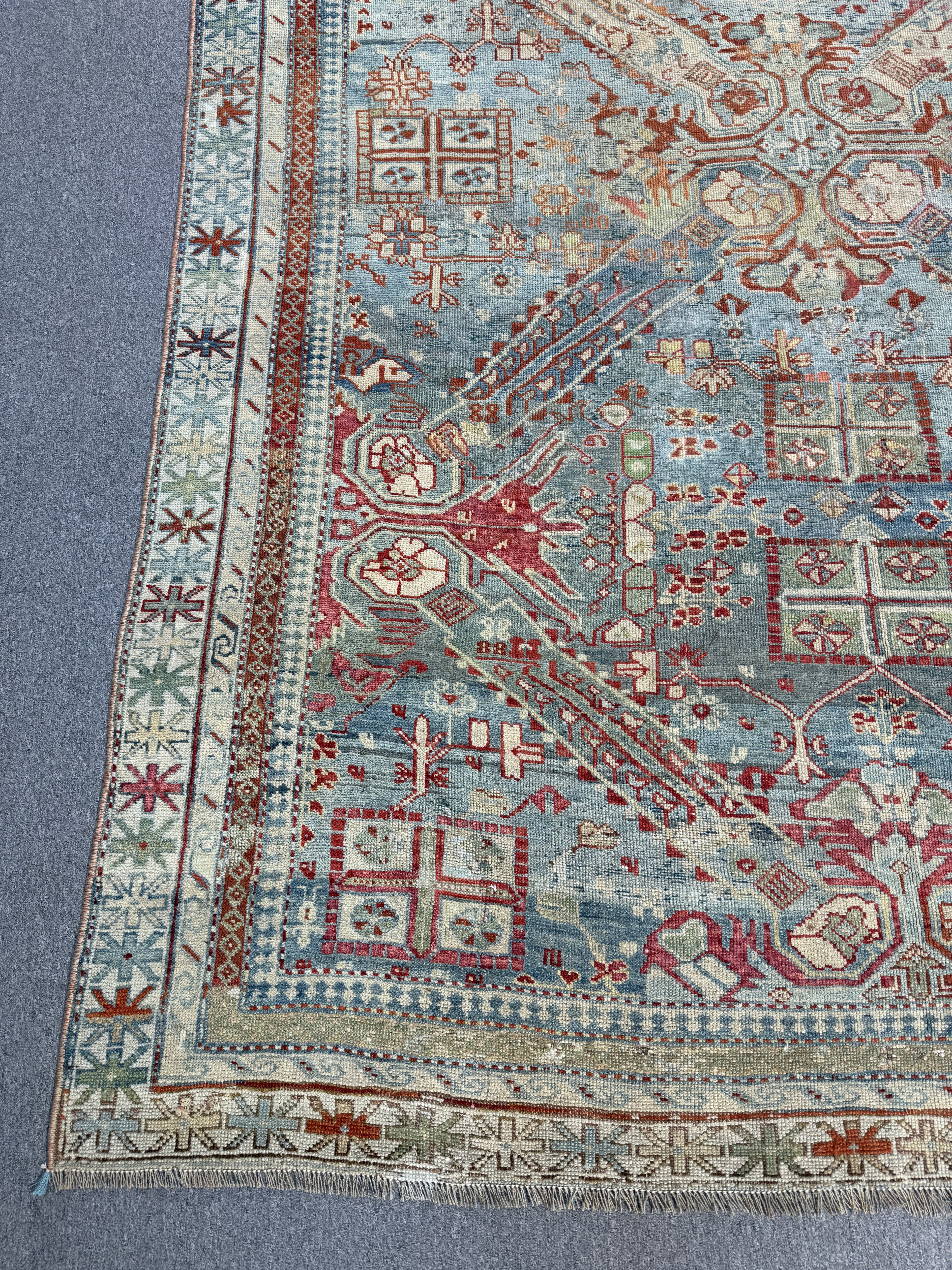 5'6"x12'4" feet  Vintage Turkish Anatolian Rug,Blue Color Rug,204
