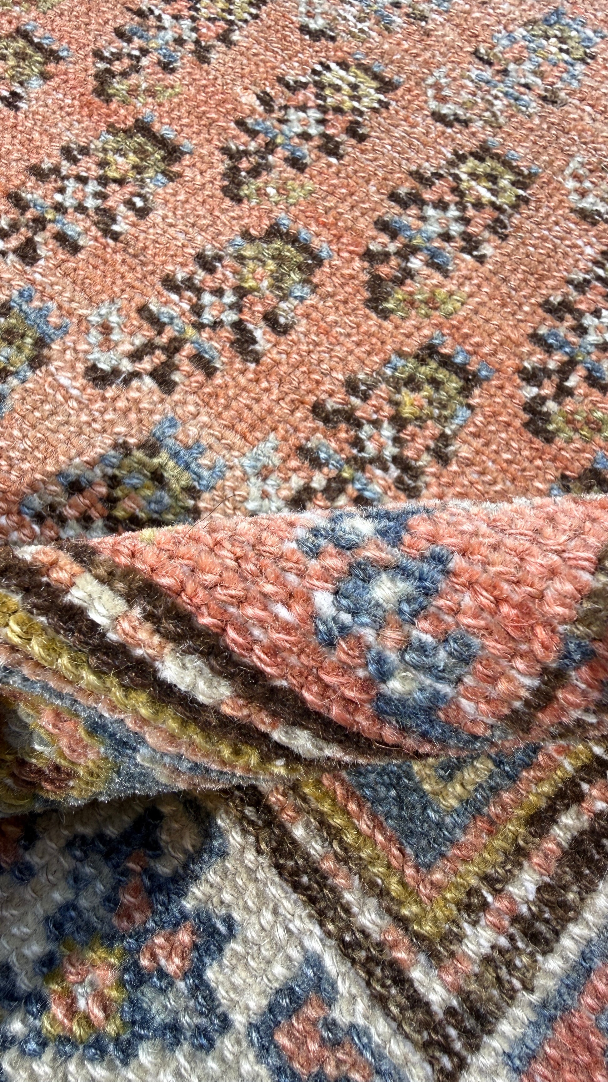 6'7"x16'2" feet  Vintage Turkish Anatolian Rug,Brick Color Rug,205