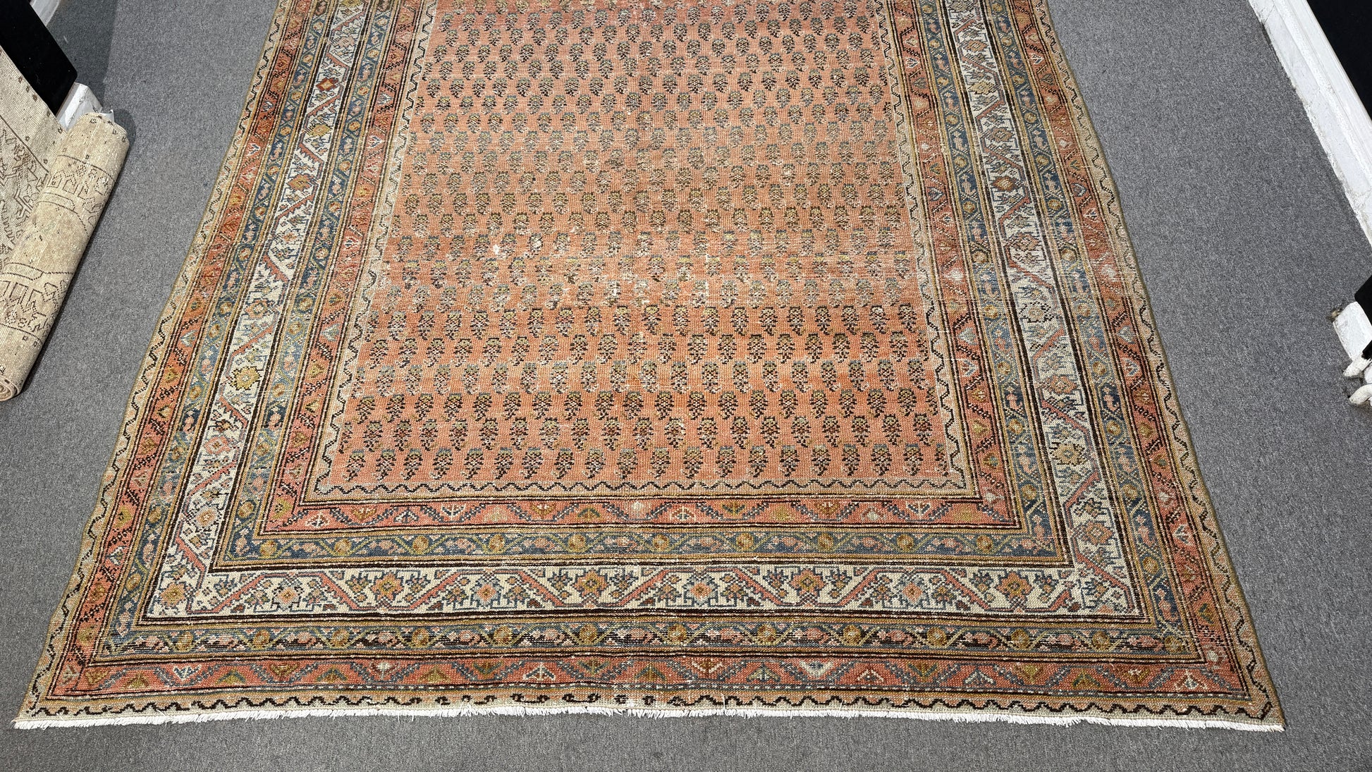 6'7"x16'2" feet  Vintage Turkish Anatolian Rug,Brick Color Rug,205