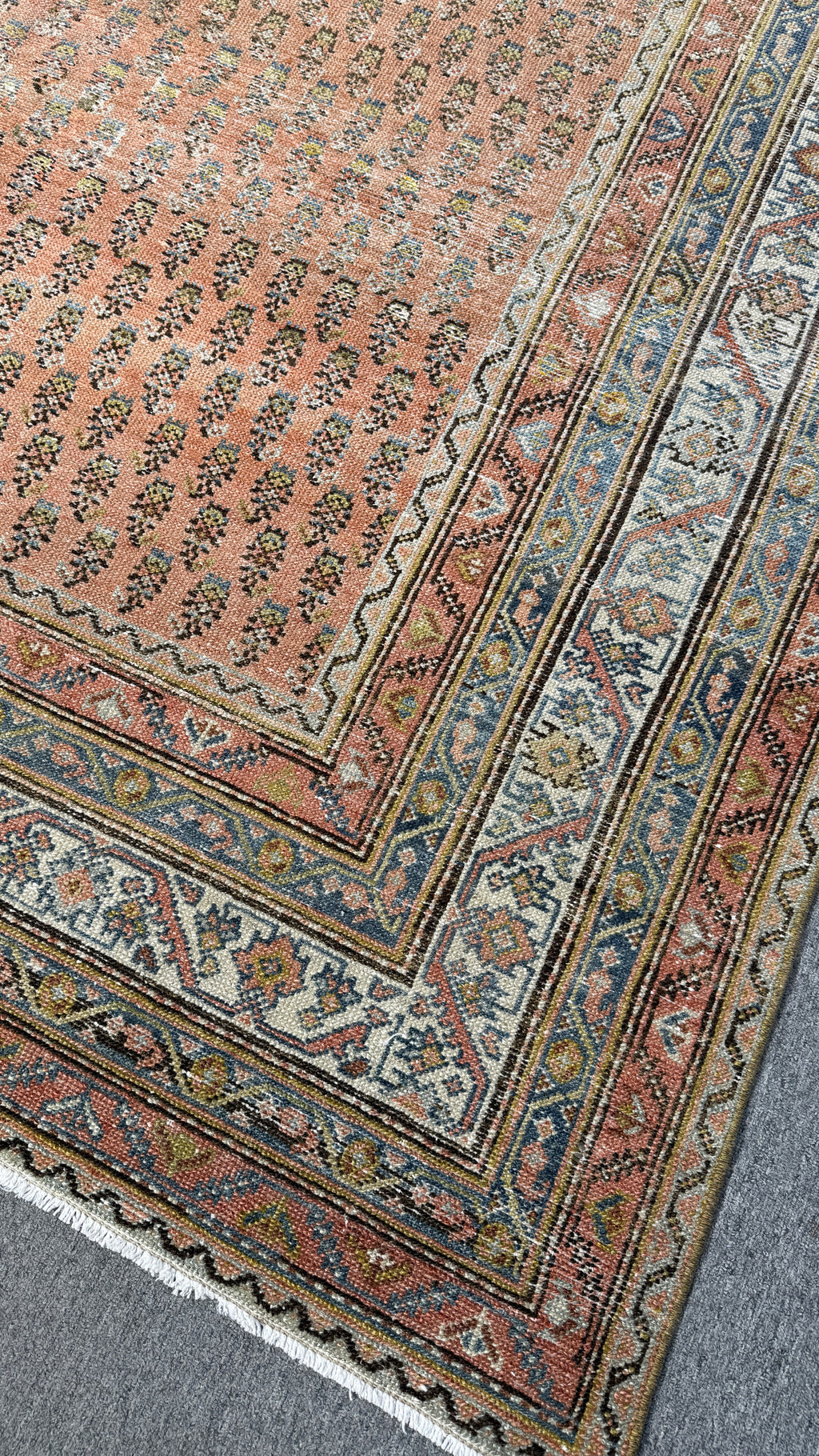 6'7"x16'2" feet  Vintage Turkish Anatolian Rug,Brick Color Rug,205