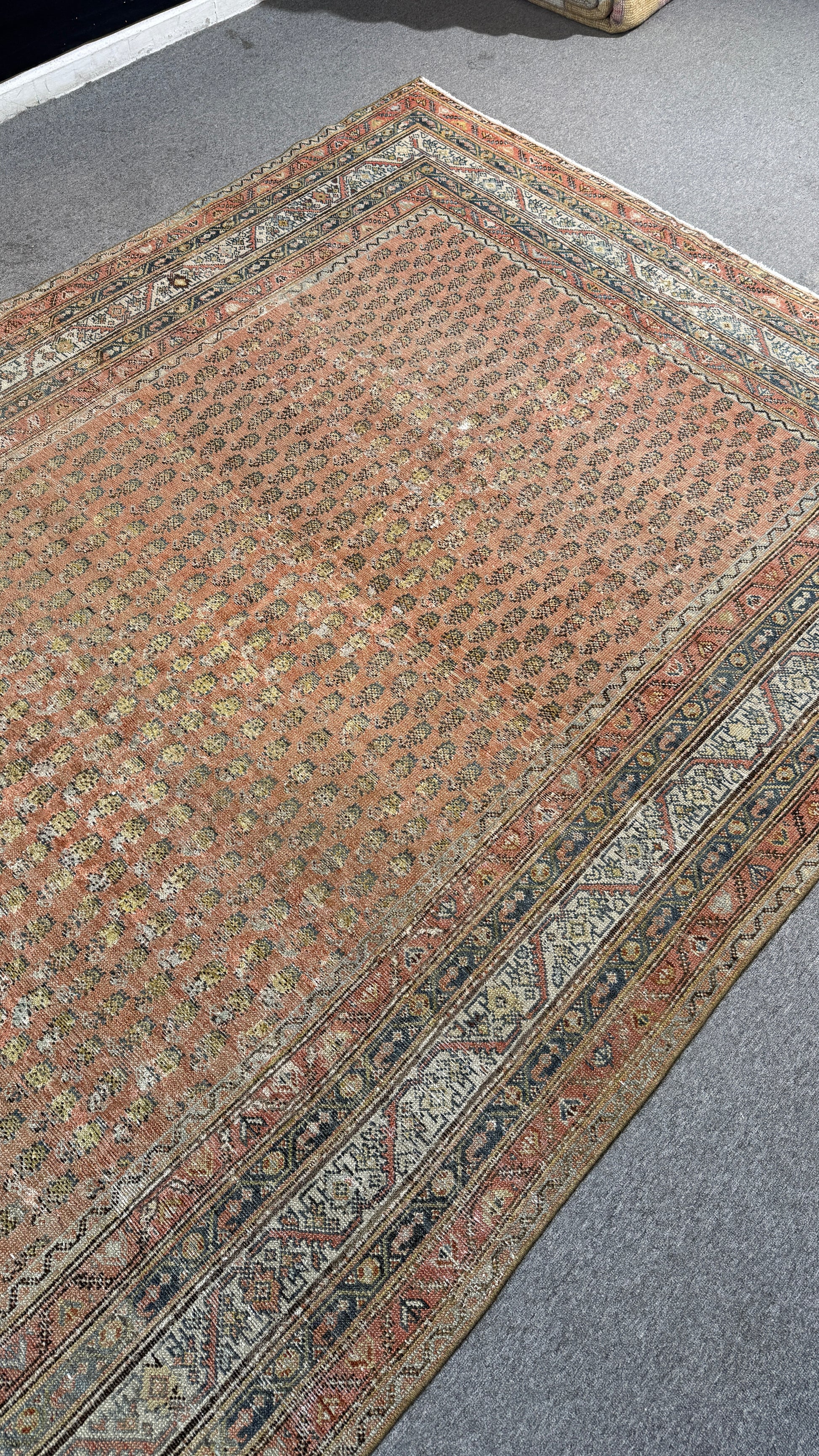 6'7"x16'2" feet  Vintage Turkish Anatolian Rug,Brick Color Rug,205