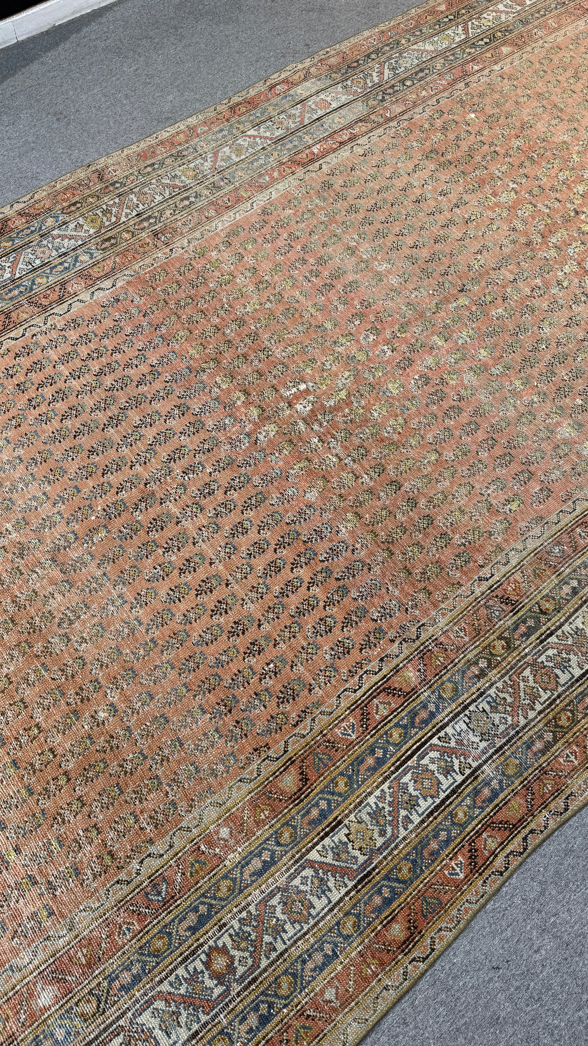 6'7"x16'2" feet  Vintage Turkish Anatolian Rug,Brick Color Rug,205