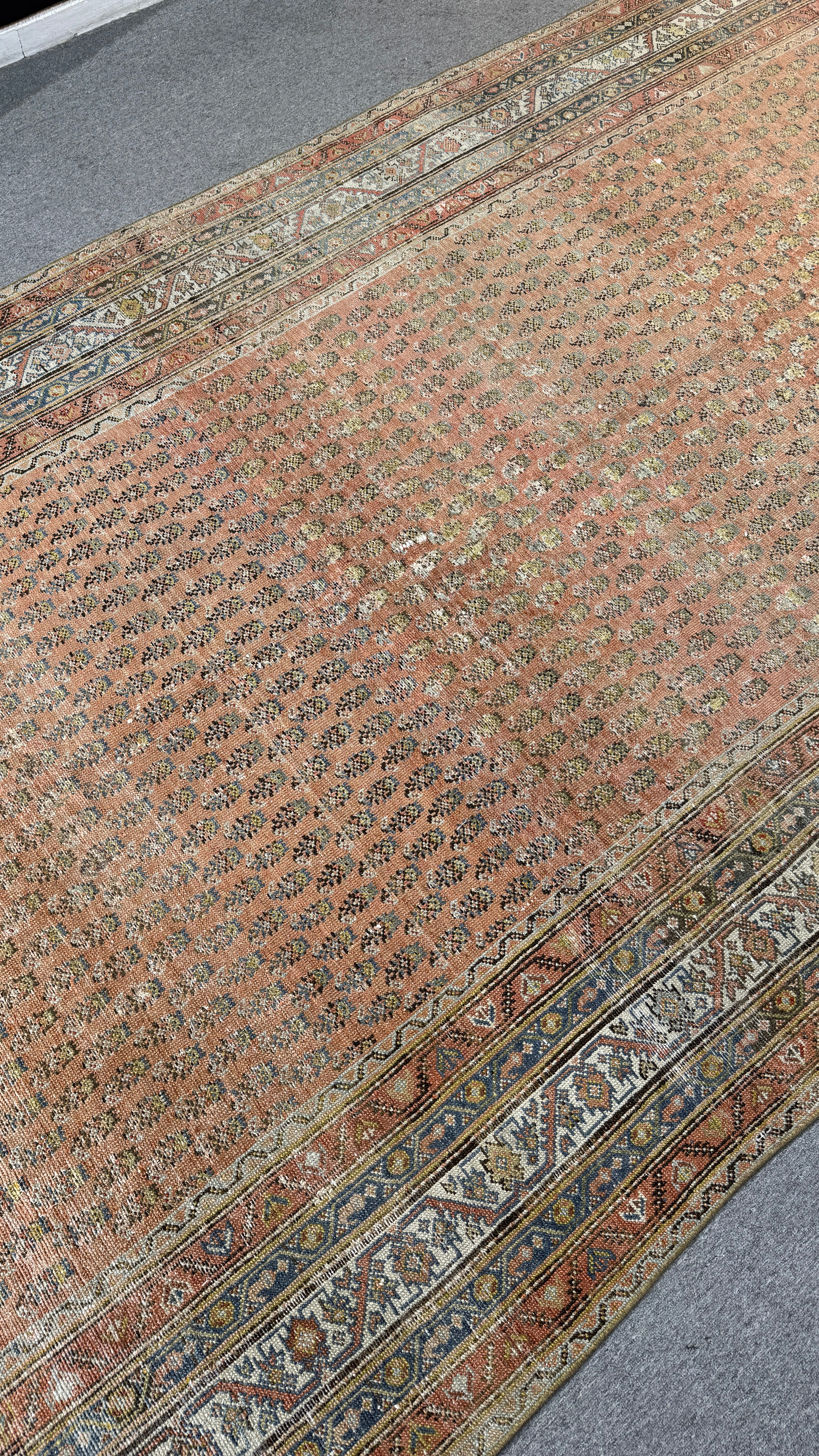 6'7"x16'2" feet  Vintage Turkish Anatolian Rug,Brick Color Rug,205