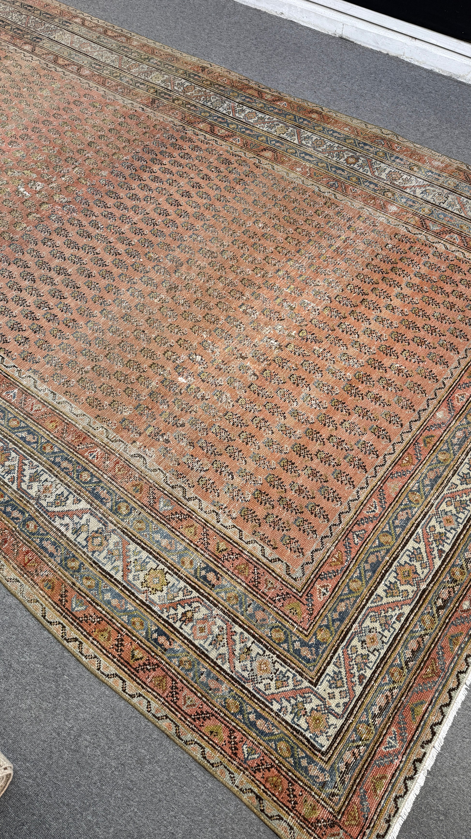 6'7"x16'2" feet  Vintage Turkish Anatolian Rug,Brick Color Rug,205