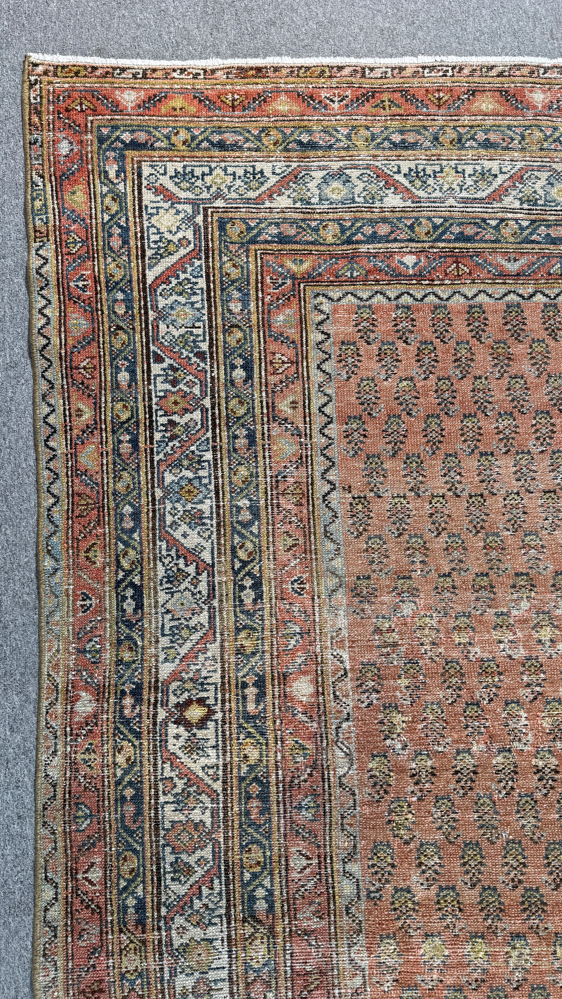 6'7"x16'2" feet  Vintage Turkish Anatolian Rug,Brick Color Rug,205