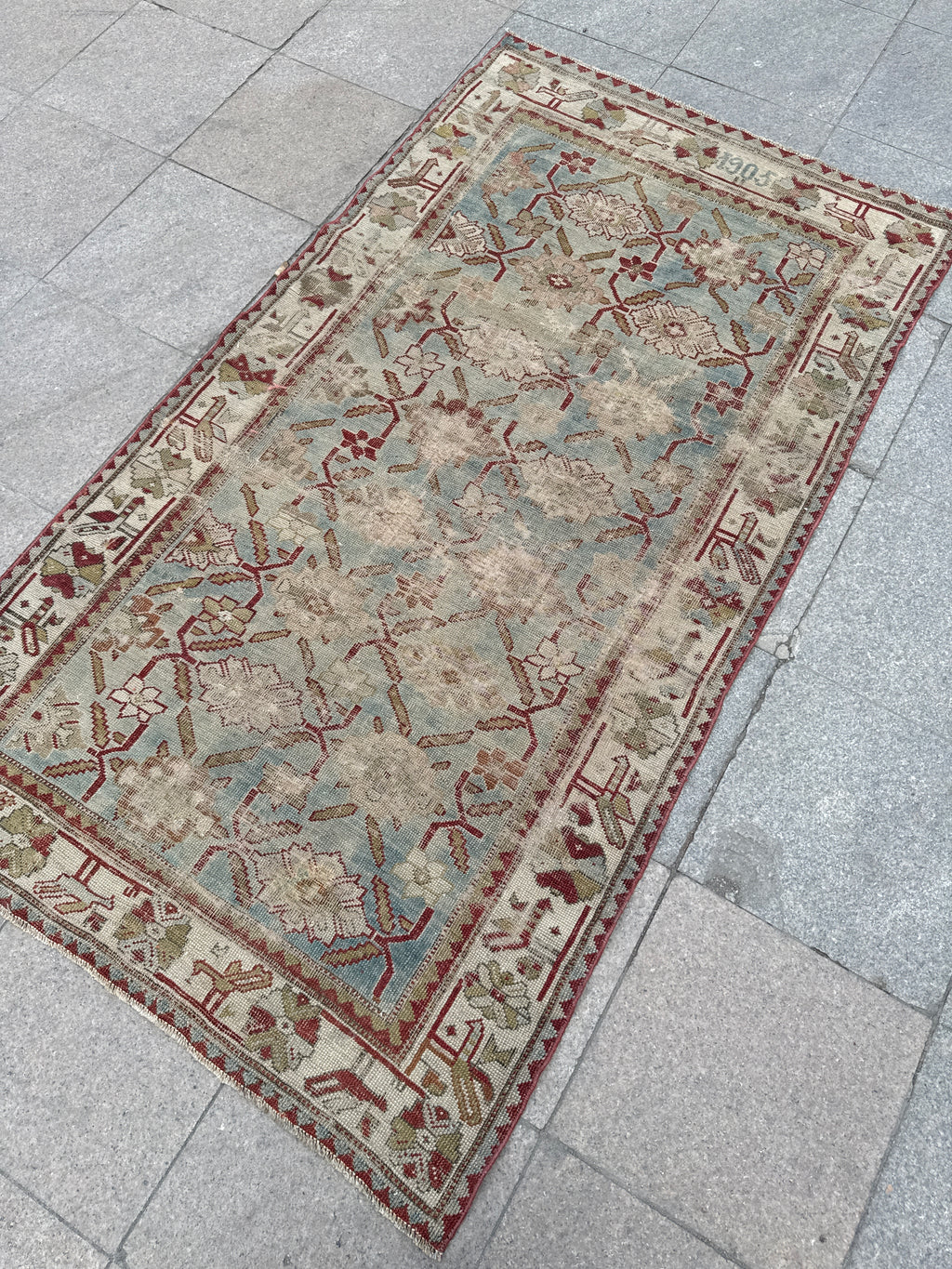 4'3"x7' feet  Vintage Turkish Anatolian Rug,Beige Color Rug,202 (Kopya)