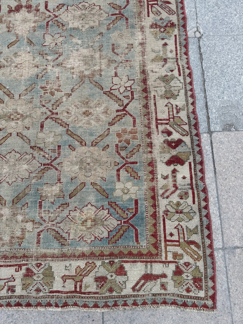 4'3"x7' feet  Vintage Turkish Anatolian Rug,Beige Color Rug,202 (Kopya)