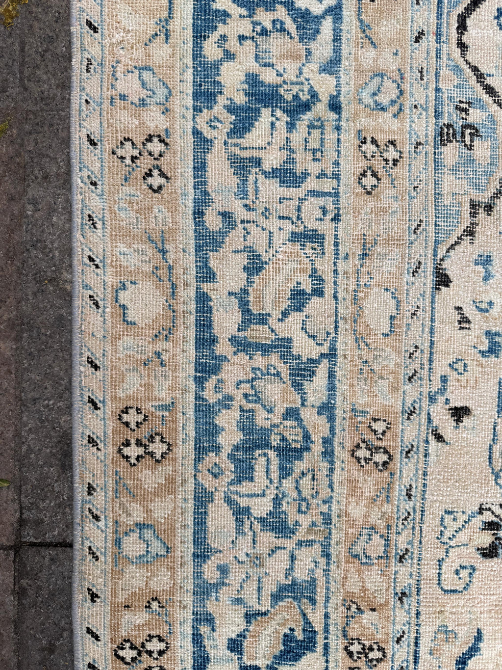 6'2"x9'2" feet Vintage Turkish Anatolian Rug,Beige & Blue Rug,22
