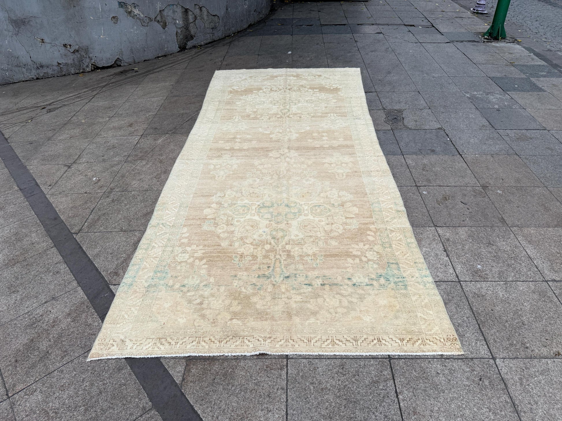 5'x11'6" feet Vintage Turkish Anatolian Rug,Blue Color Rug,018