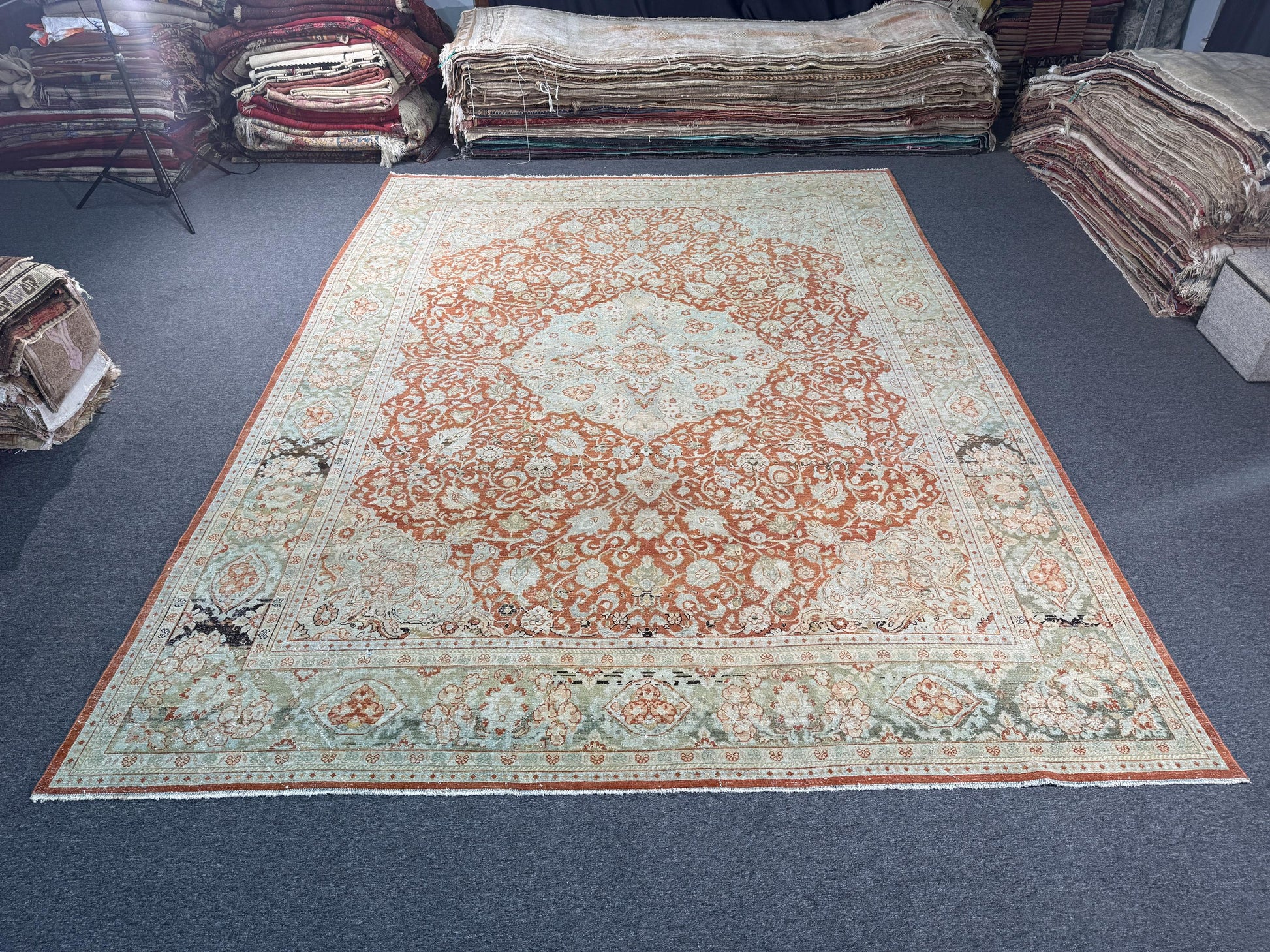 10'5"x14' feet Vintage Turkish Anatolian Rug,Brick Color Rug,118