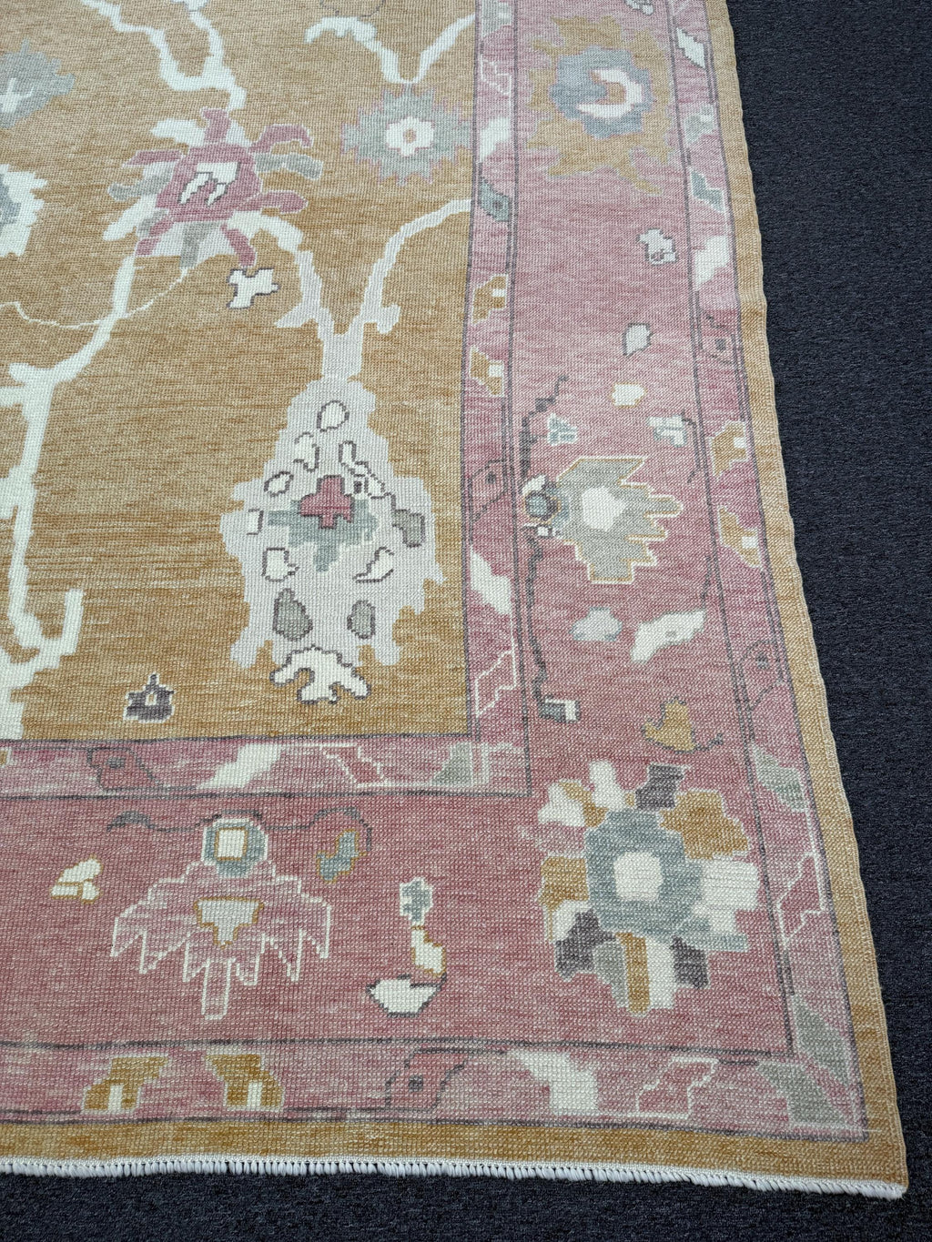 10'x13'4 feet Turkish Oushak Rug,Yellow Color Rug,074