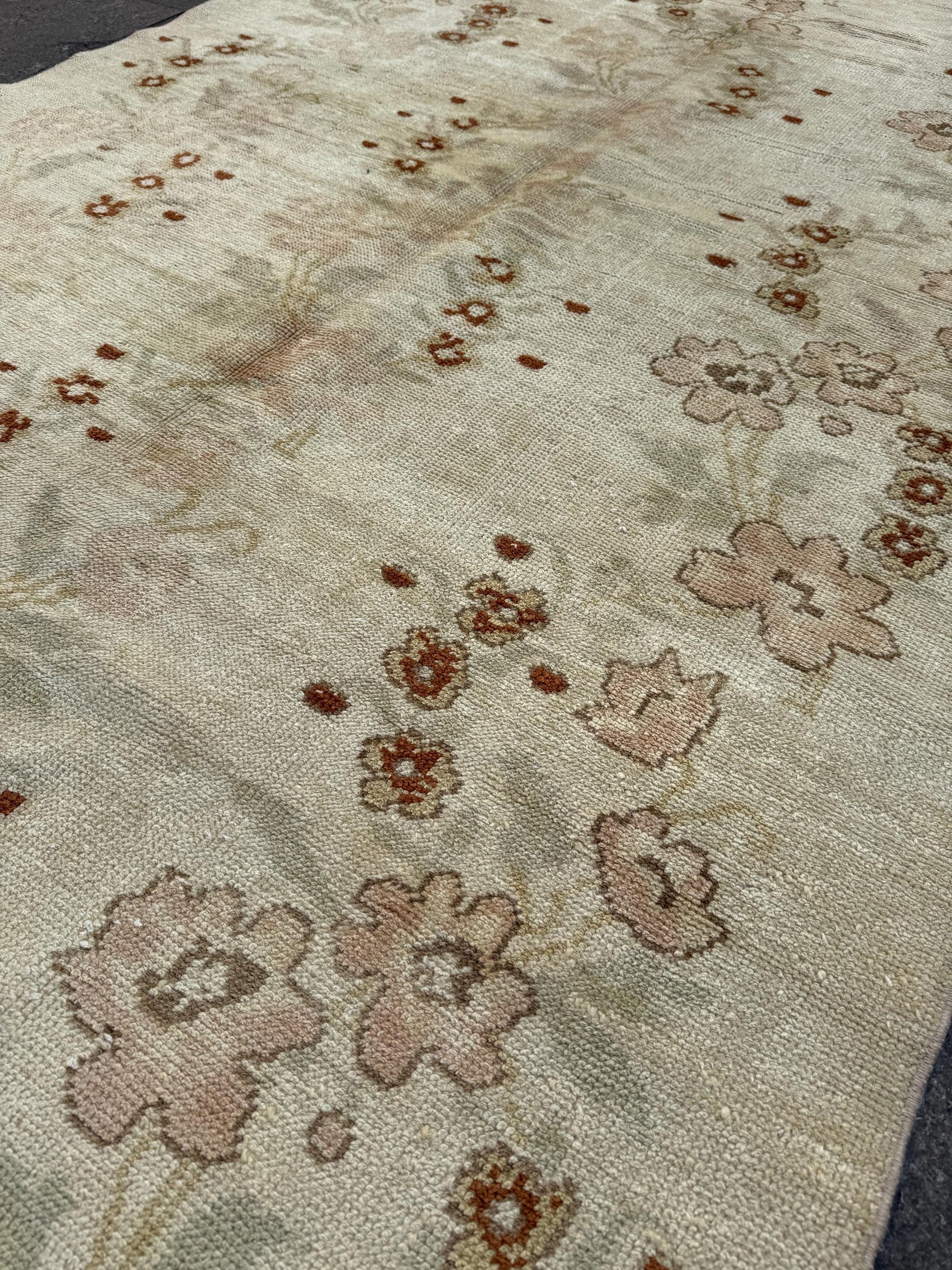 5'x9' feet Vintage Turkish Anatolian Rug,Beige Color Floral Rug,426