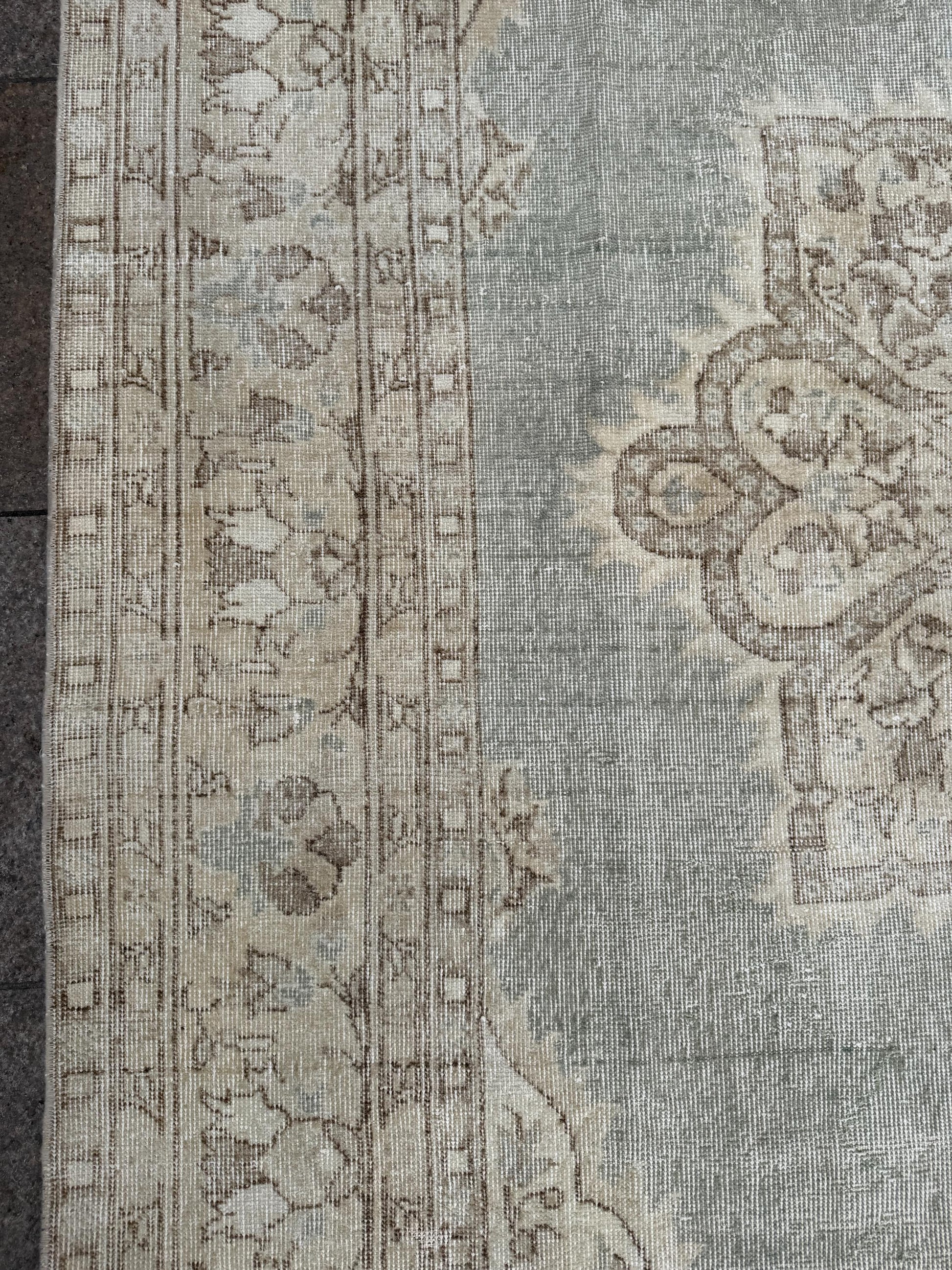 6'8"x10'5" feet Vintage Turkish Anatolian Rug,Blue Color Rug,428