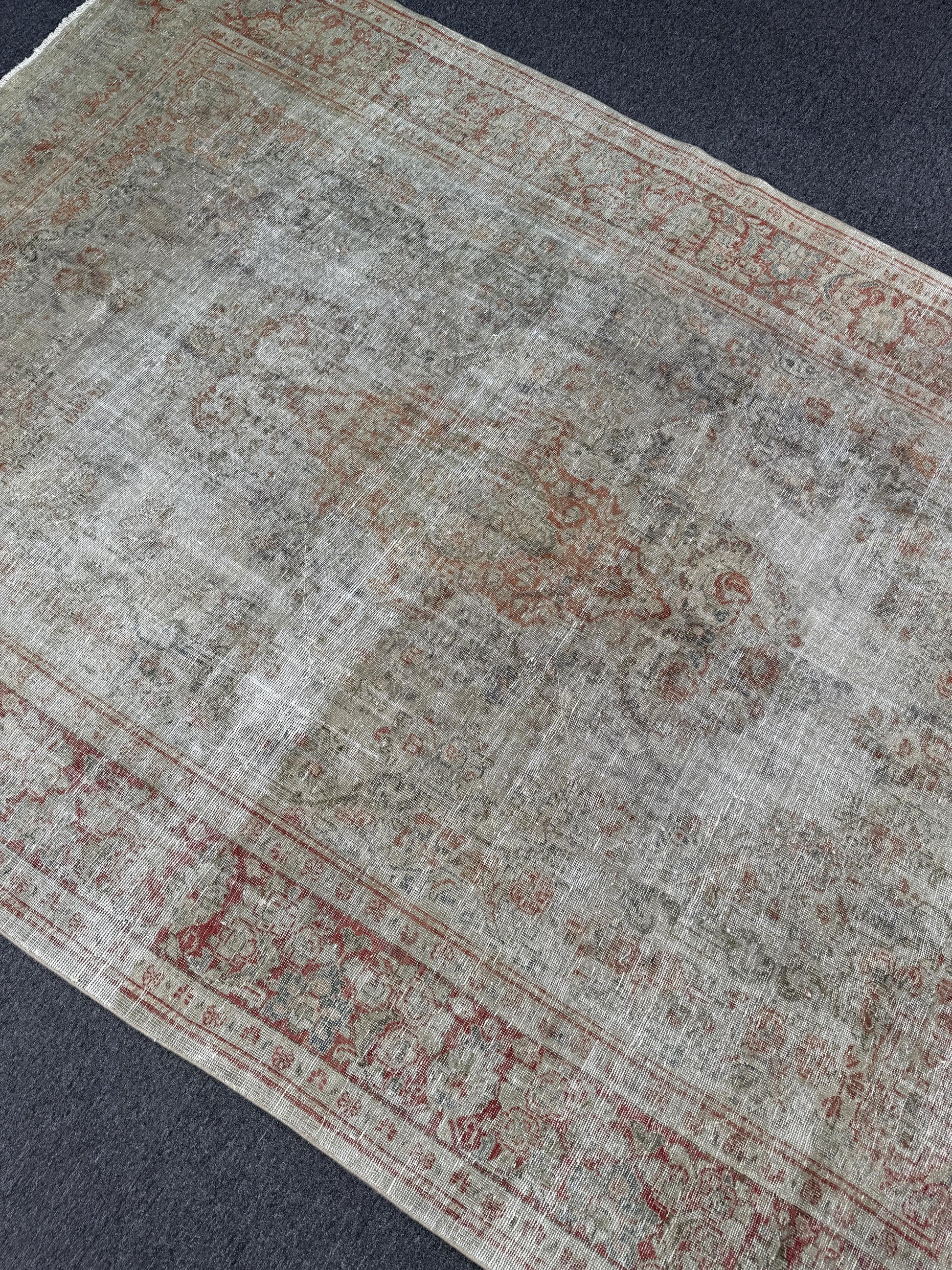 6'9"x10'9" feet Vintage Turkish Anatolian Rug,Beige Color Rug,24