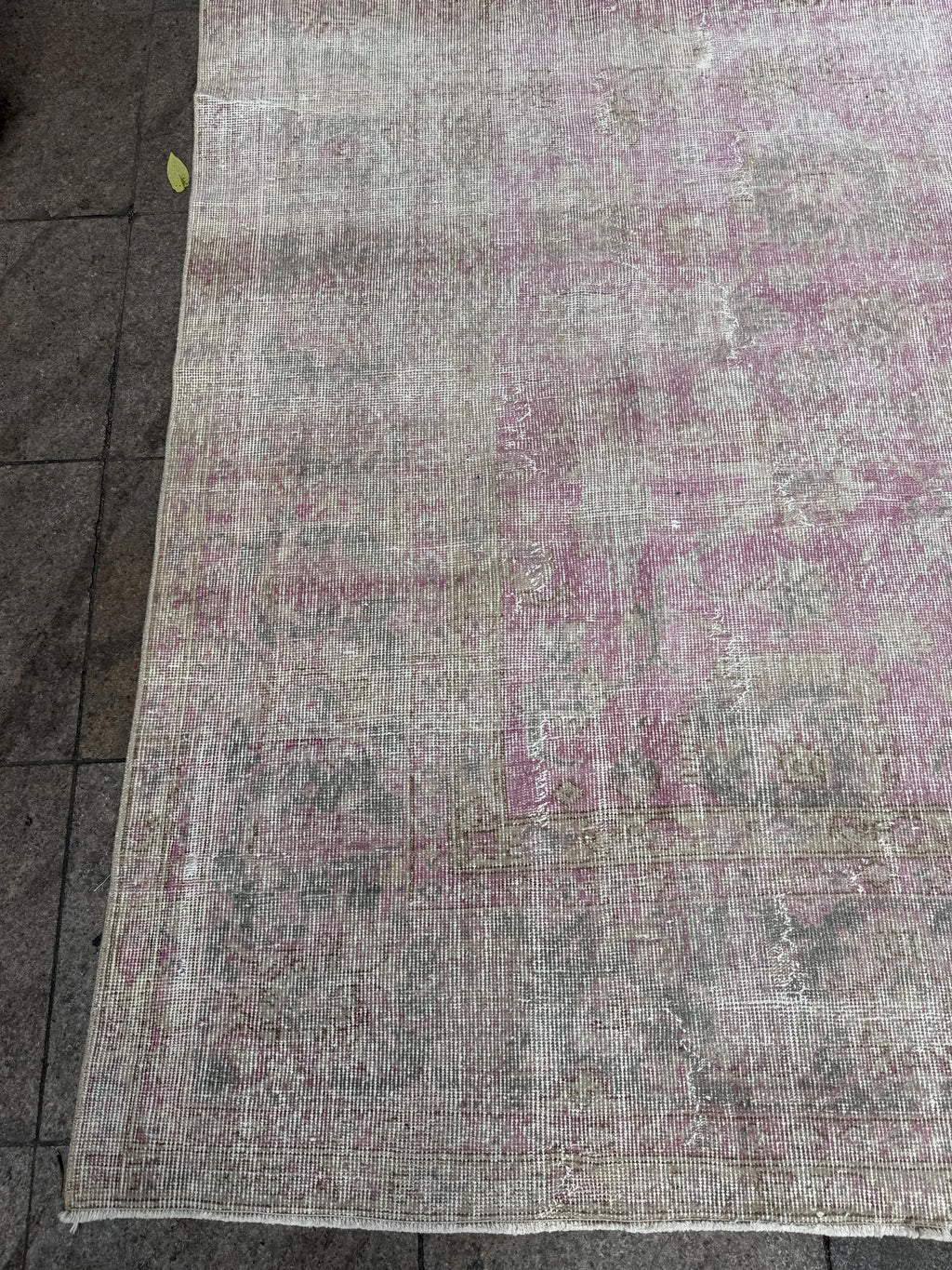8'4"x11'5 feet Vintage Turkish Anatolian Rug,Pink Color Rug,592