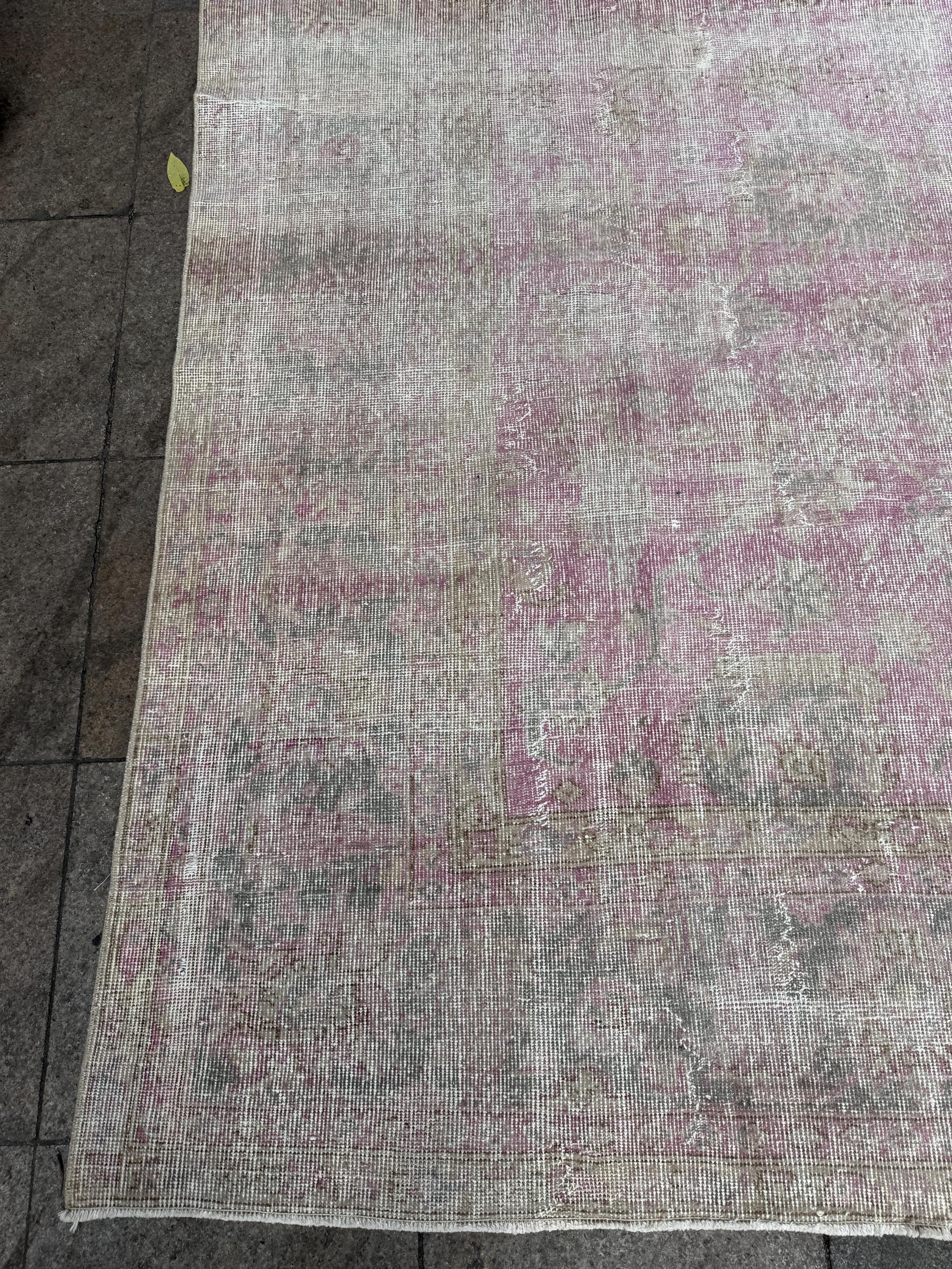 8'4"x11'5 feet Vintage Turkish Anatolian Rug,Pink Color Rug,592