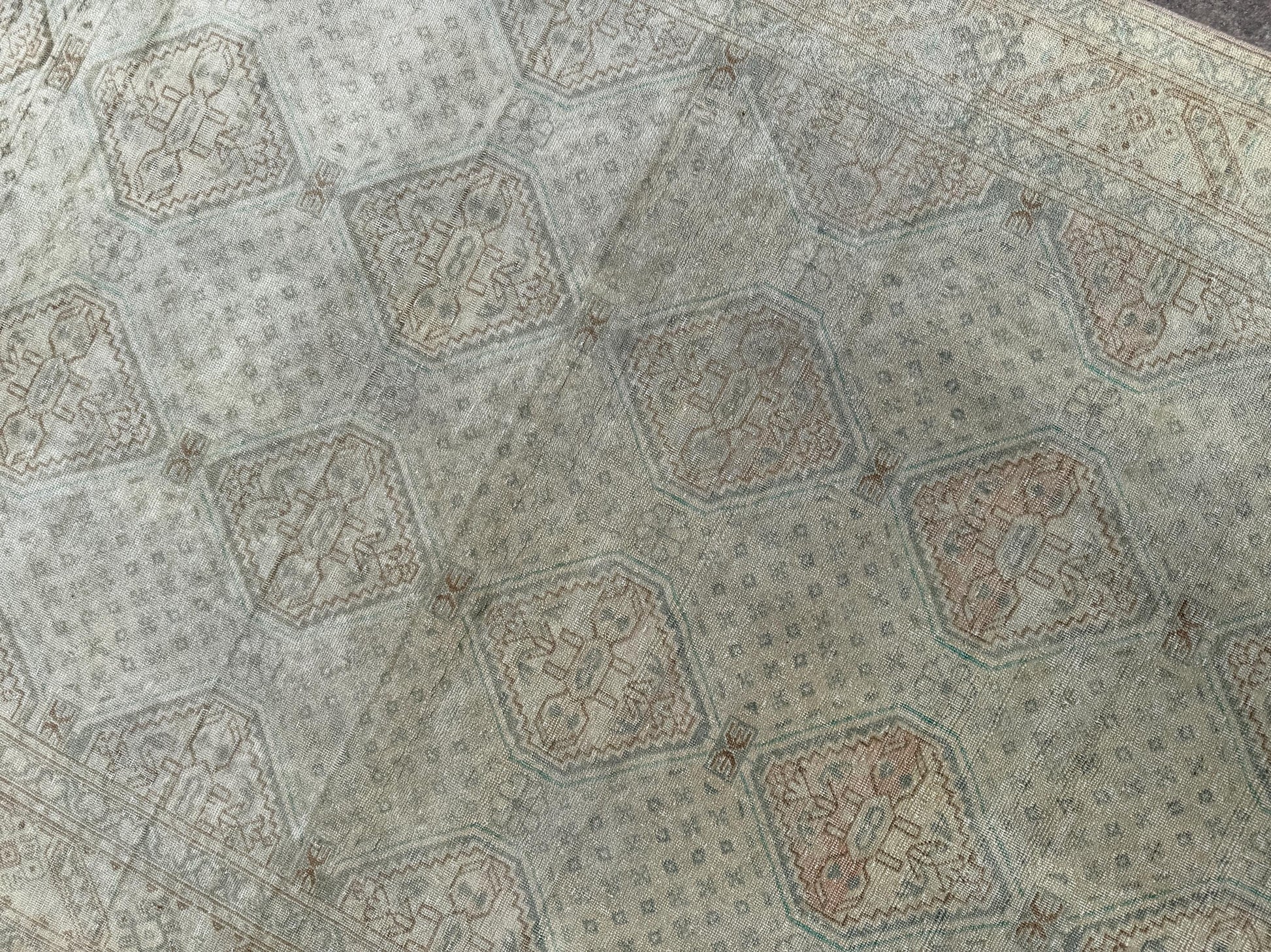 4'8"x7'1" feet Vintage Turkish Anatolian Rug,Brick Color Geometric Rug,274