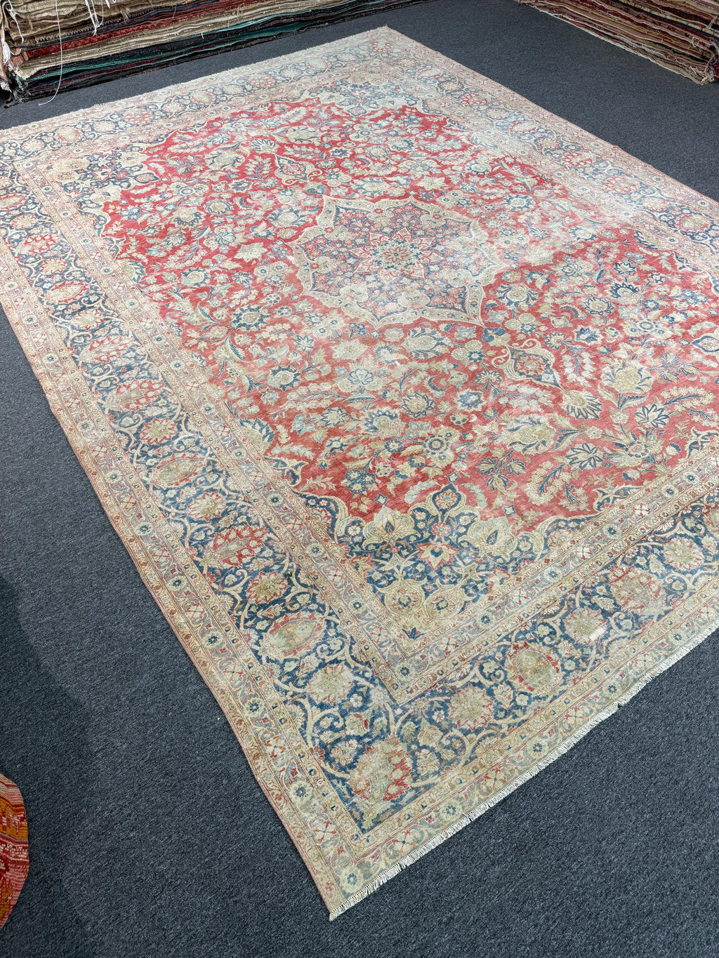 10'6"x13'9" feet Vintage Turkish Anatolian Rug,Red Color Rug,116