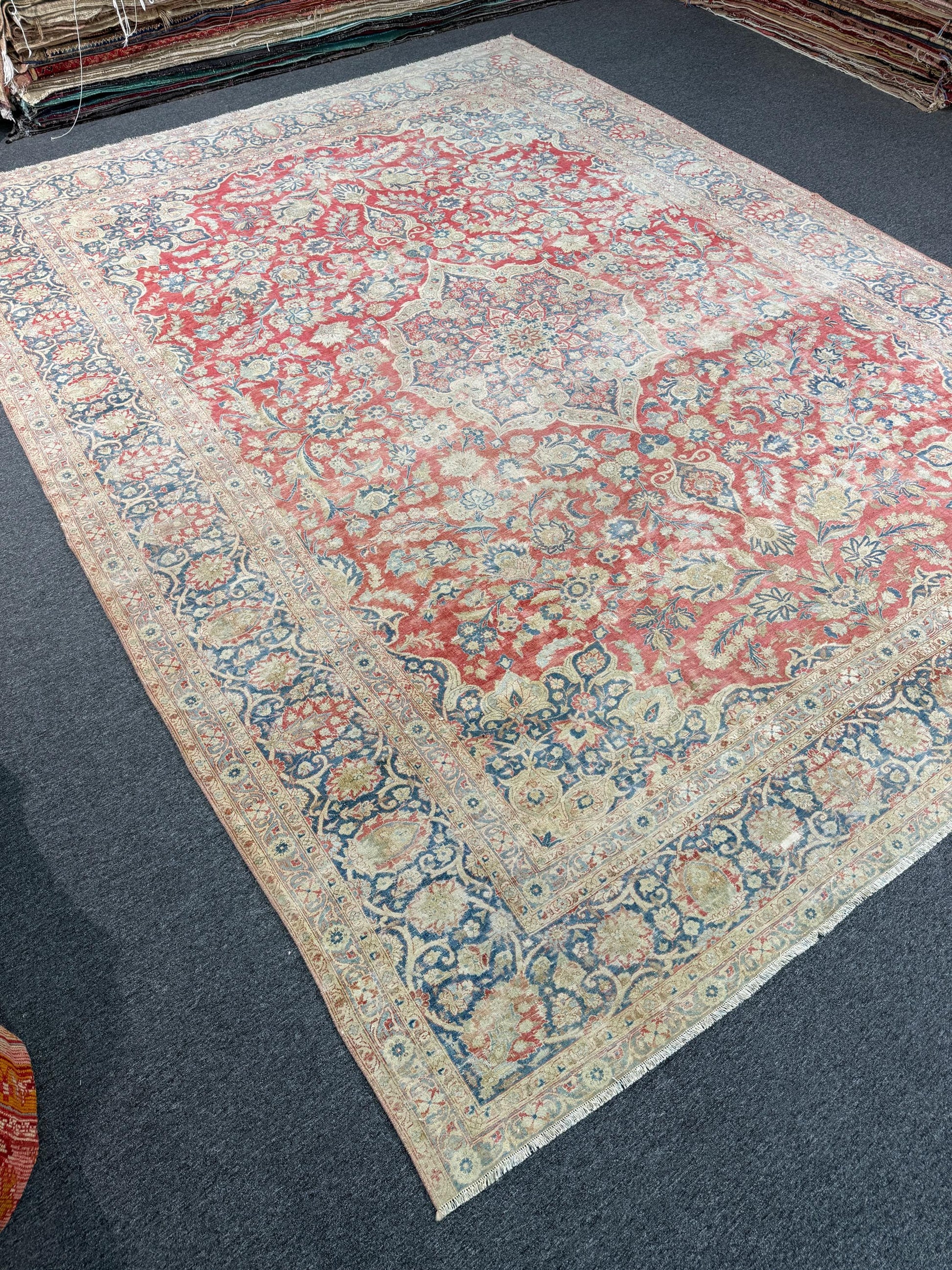 10'6"x13'9" feet Vintage Turkish Anatolian Rug,Red Color Rug,116