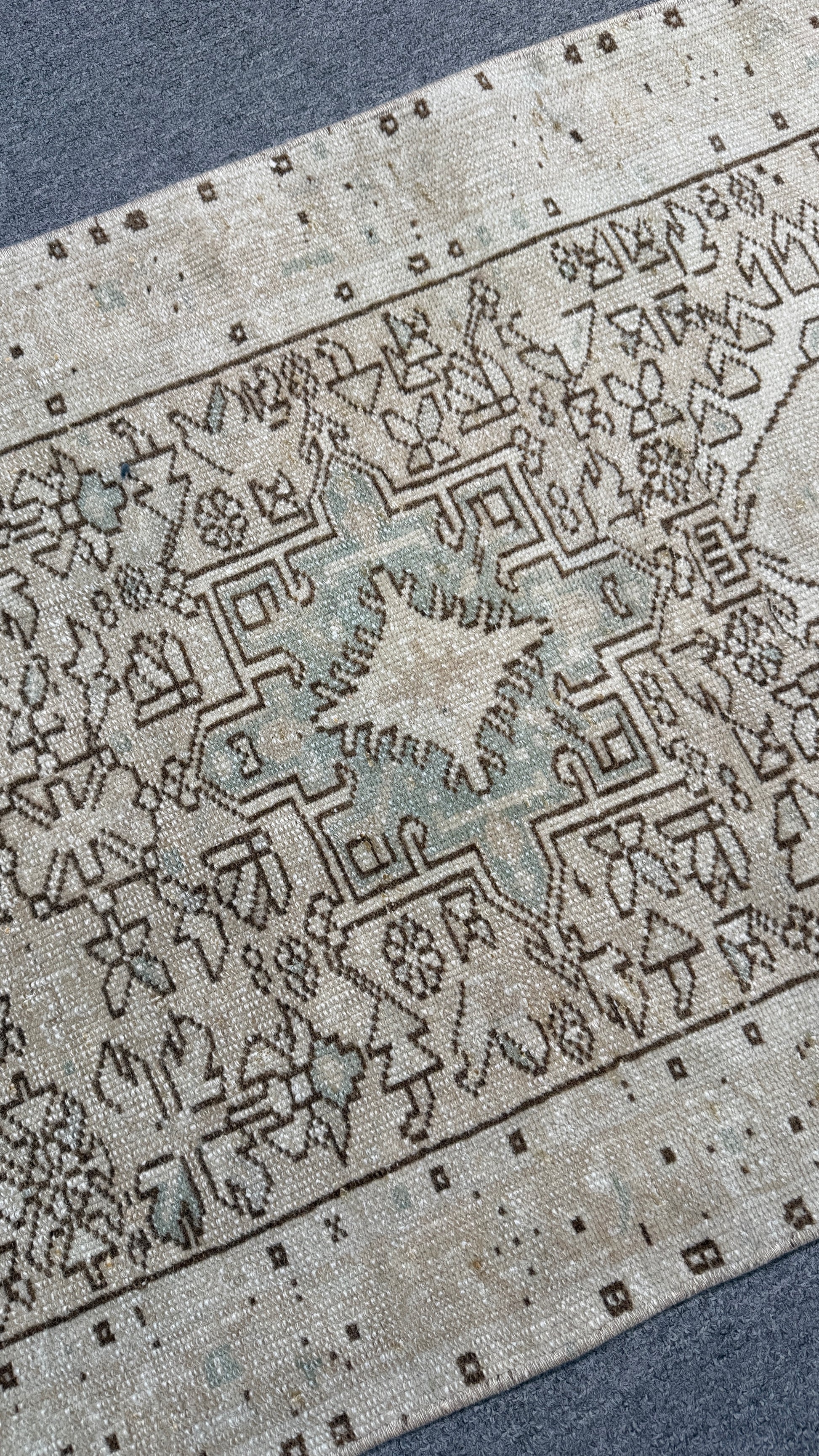 Vintage Turkish Anatolian Wool Runner Rug, 2'4"x12"feet , 40