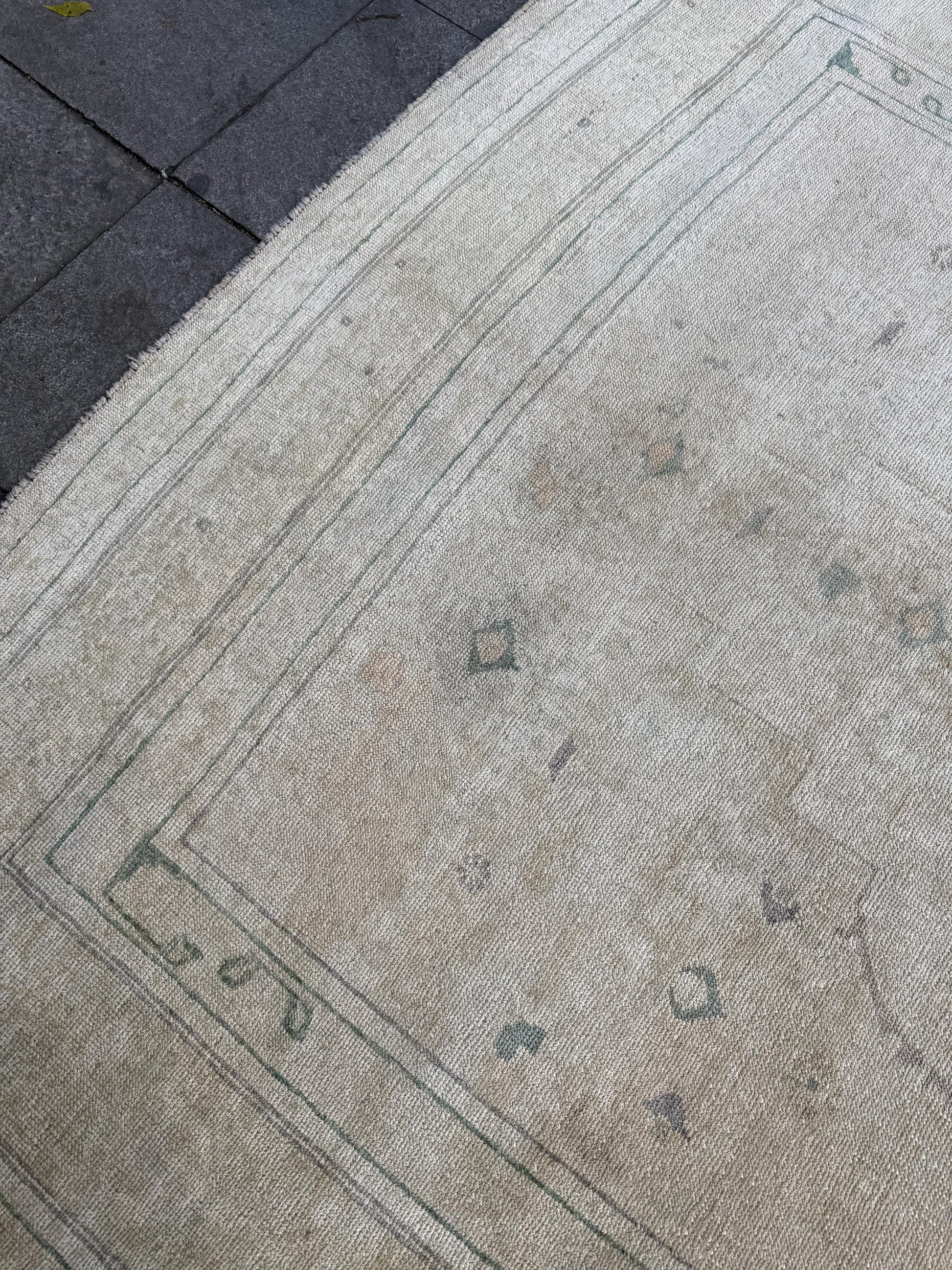 6'7"x11'2" feet Vintage Turkish Anatolian Rug,Beige Color Floral Rug,361