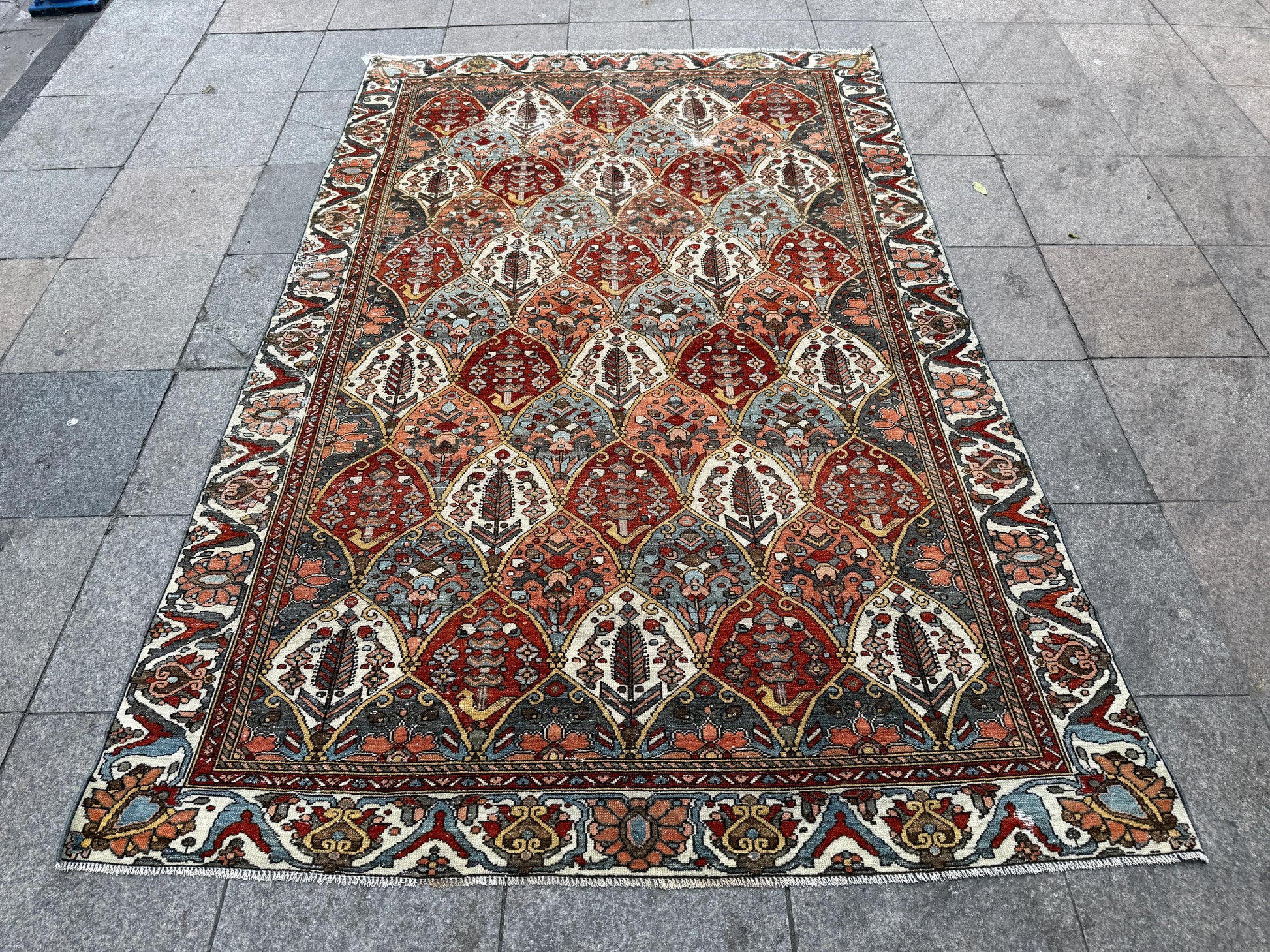 5'4"x8'2" feet Vintage Turkish Anatolian Rug,Brick Color Rug,143