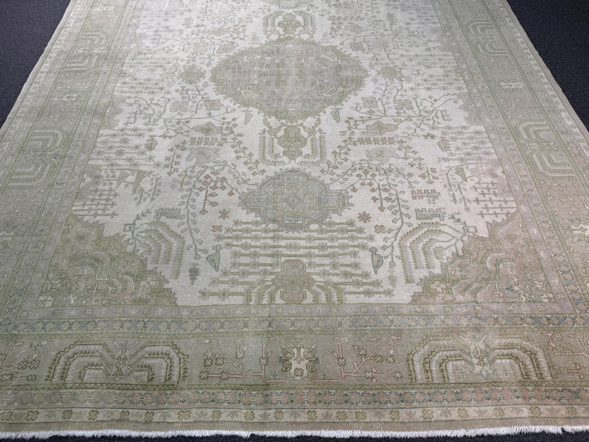 10'4"x13' feet Turkish Oushak Rug,Beige Color Rug,110