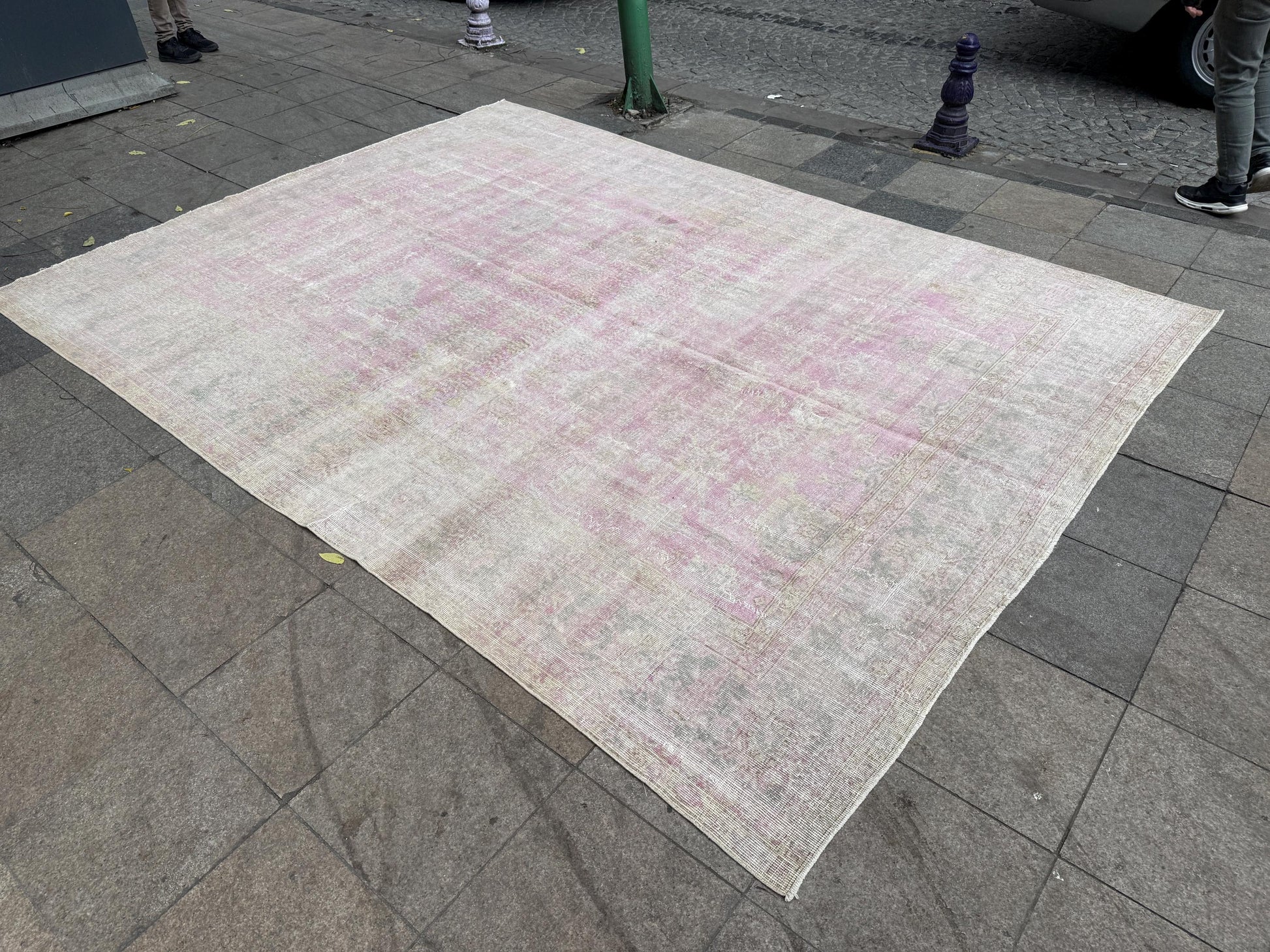 8'4"x11'5 feet Vintage Turkish Anatolian Rug,Pink Color Rug,592