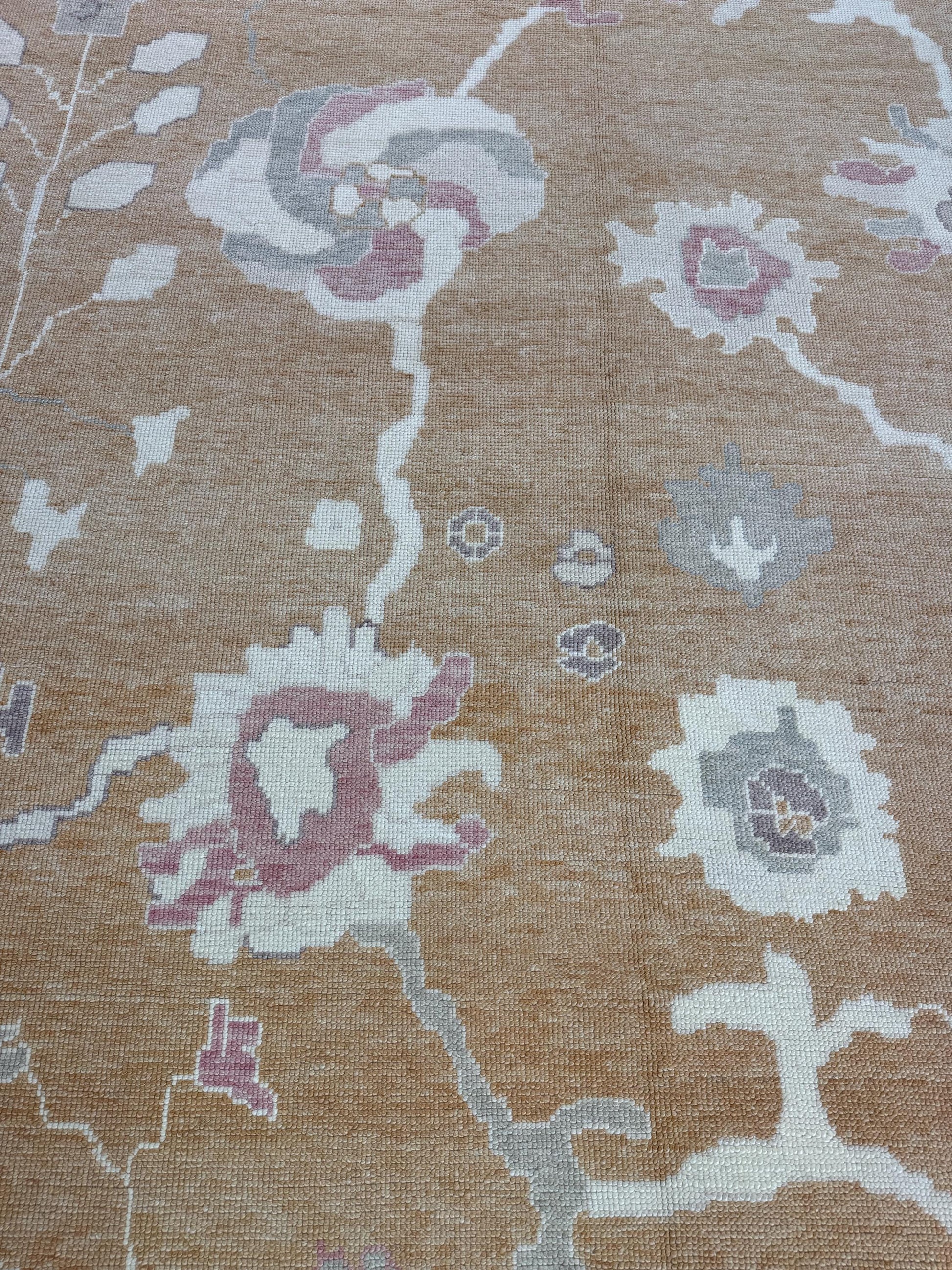 12'x15' feet Turkish Oushak Rug,Yellow Color Rug,075