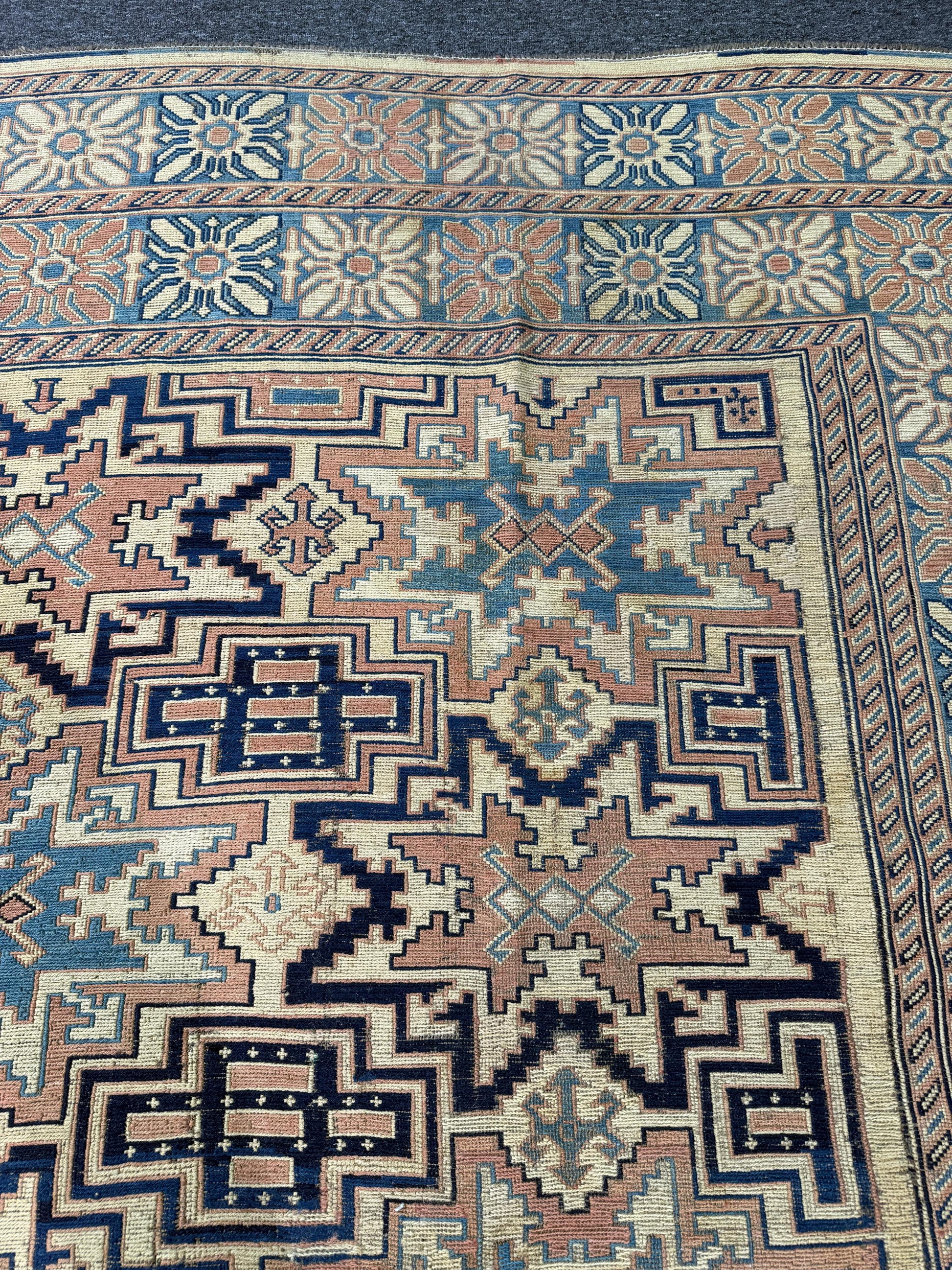 9'6"x12'10" feet Vintage Turkish Anatolian Sumaq Rug,Beige Color Rug,574