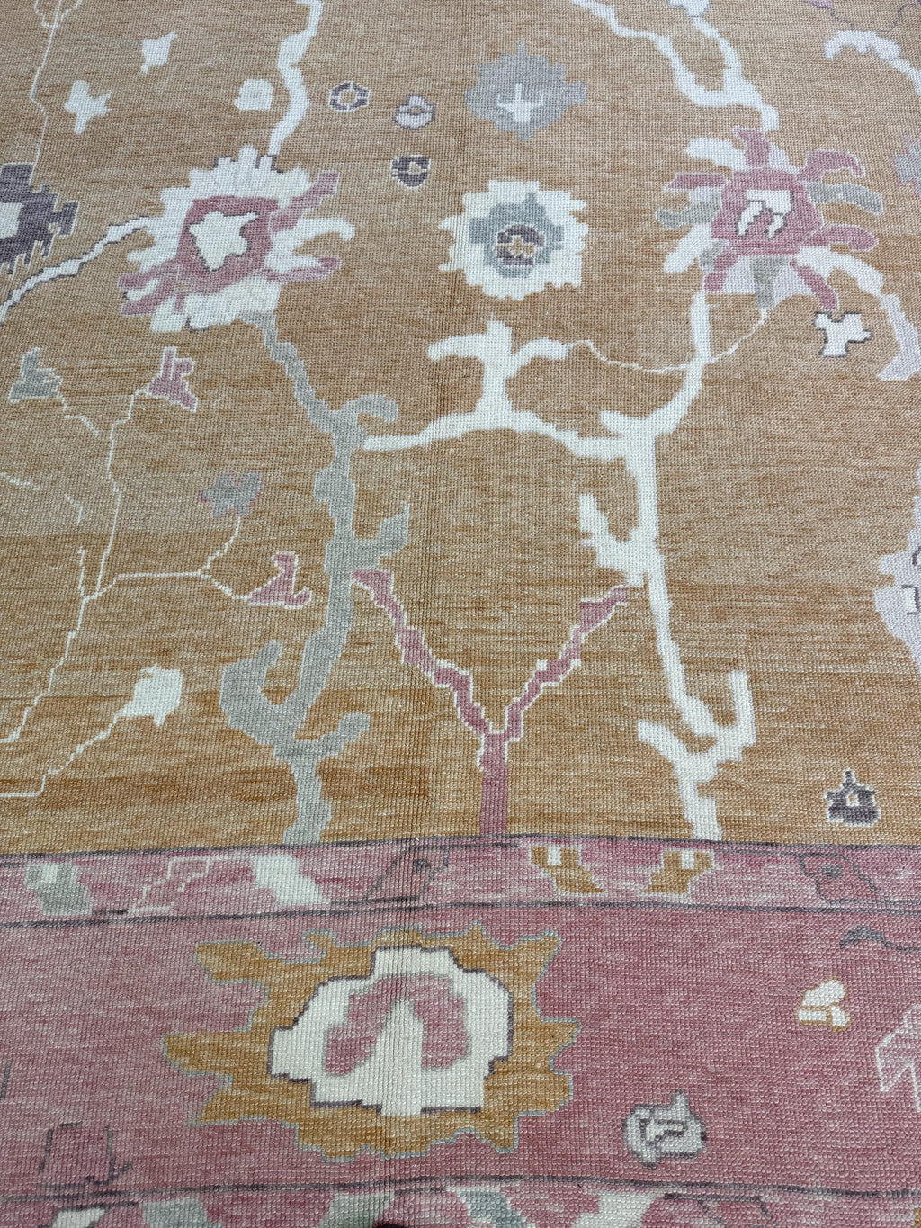 10'x13'4 feet Turkish Oushak Rug,Yellow Color Rug,074