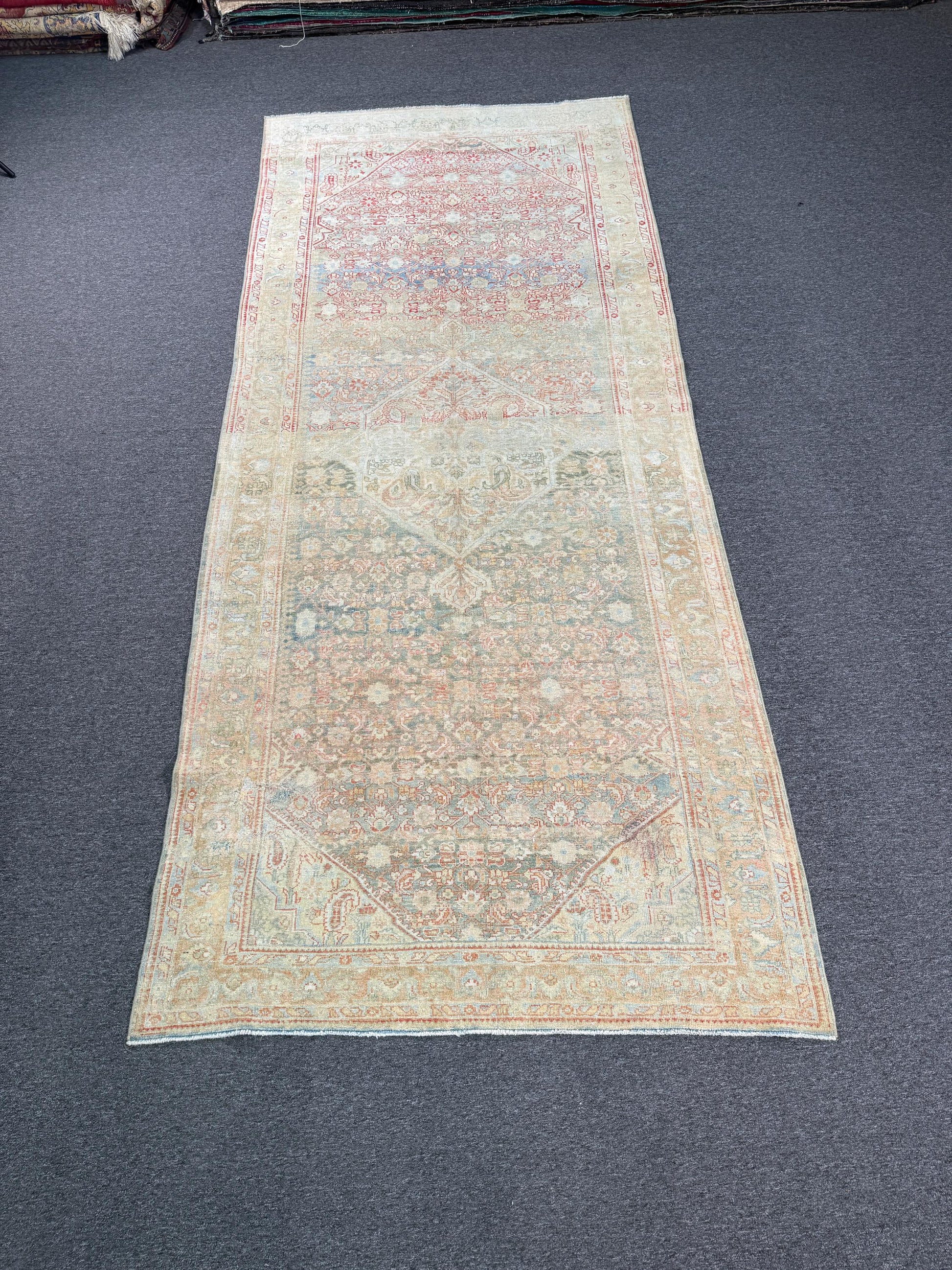 5'2"x12'3" feet Vintage Turkish Anatolian Rug,Blue Color Rug,013