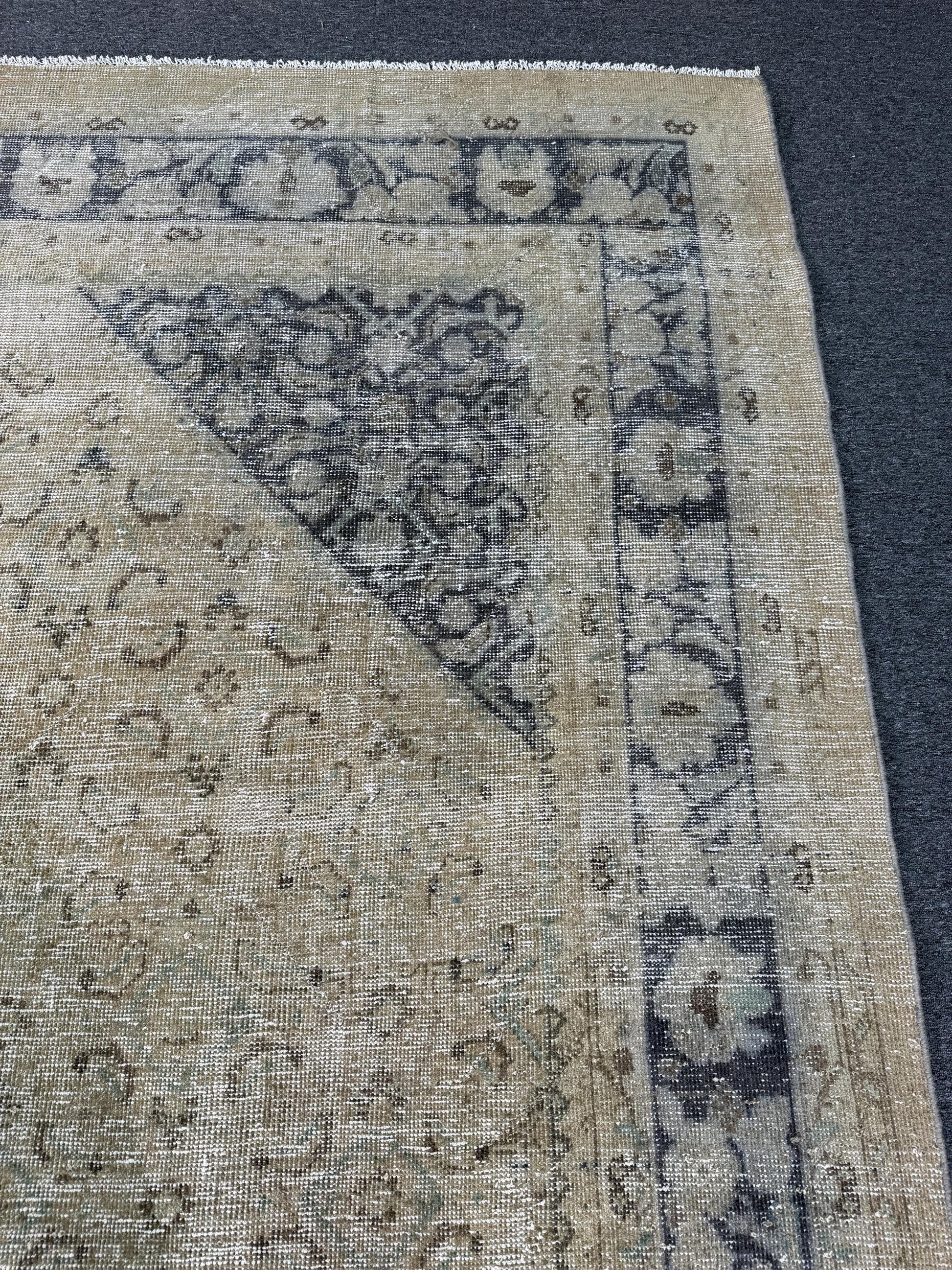 9'4"x12'9" feet Vintage Turkish Anatolian Rug,Beige Color Rug,112