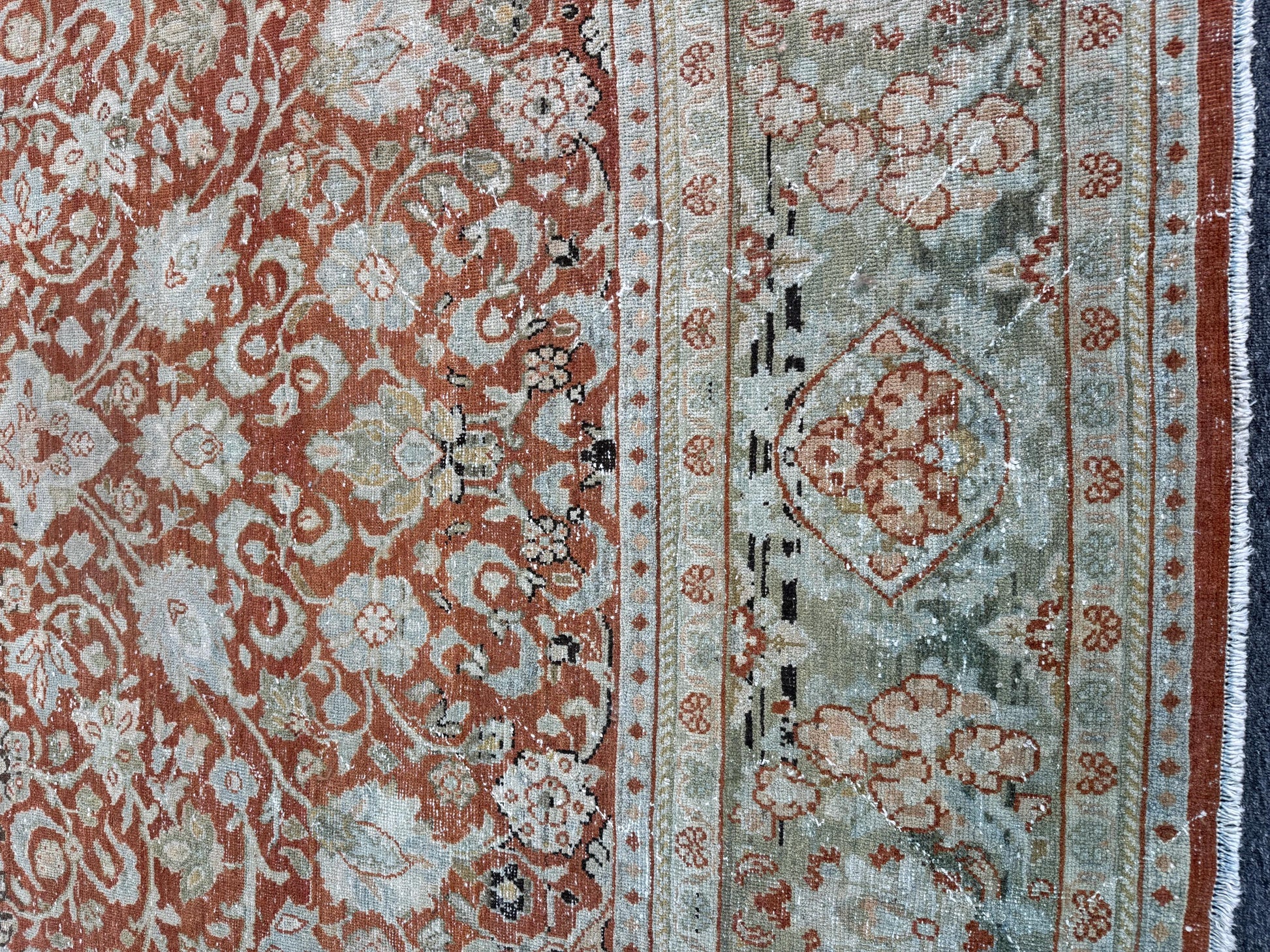 10'5"x14' feet Vintage Turkish Anatolian Rug,Brick Color Rug,118