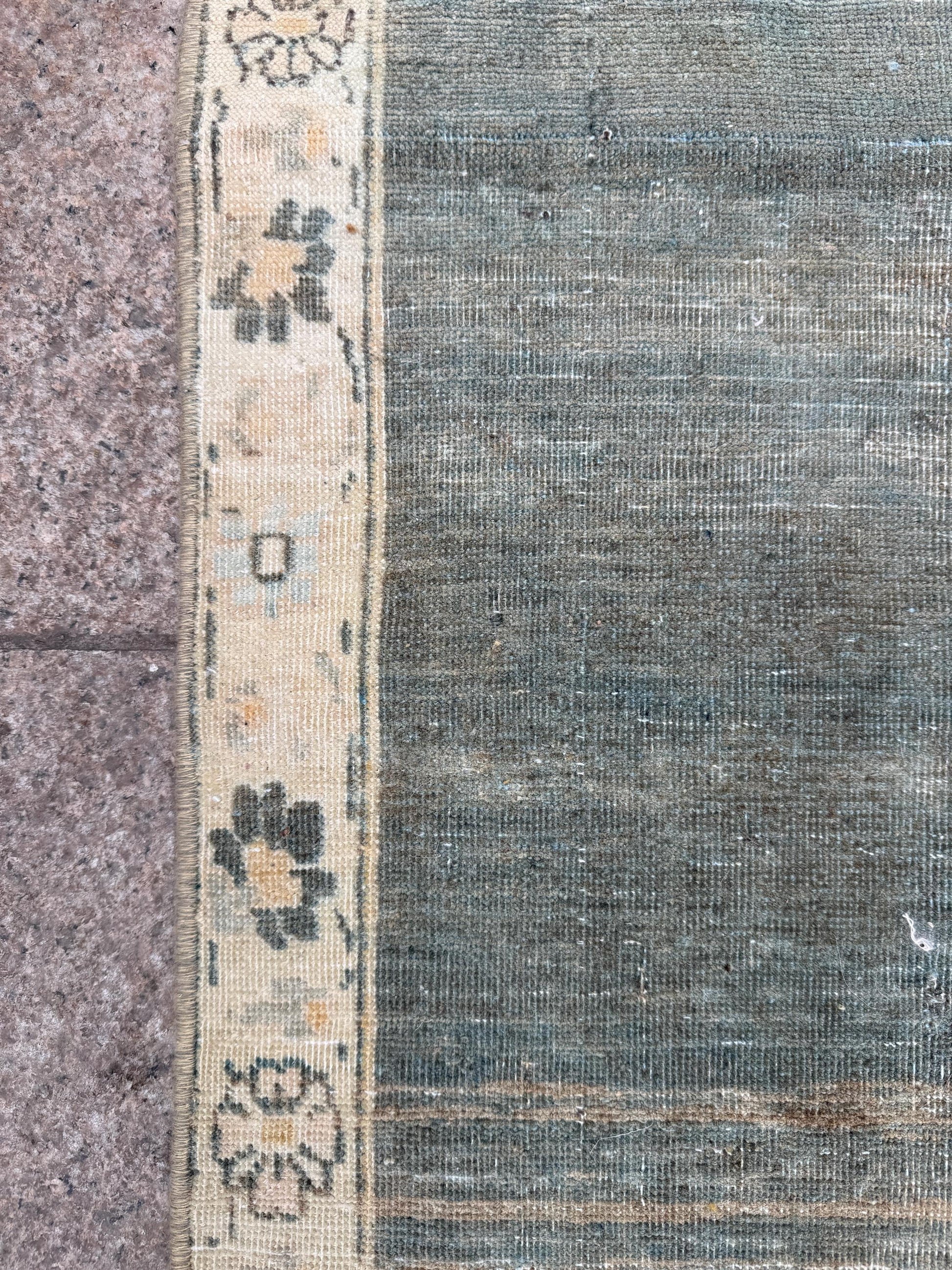 3'x9'5" feet Vintage Anatolian Wool Runner Rug,Geometric Decoritive Blue Rug ,27